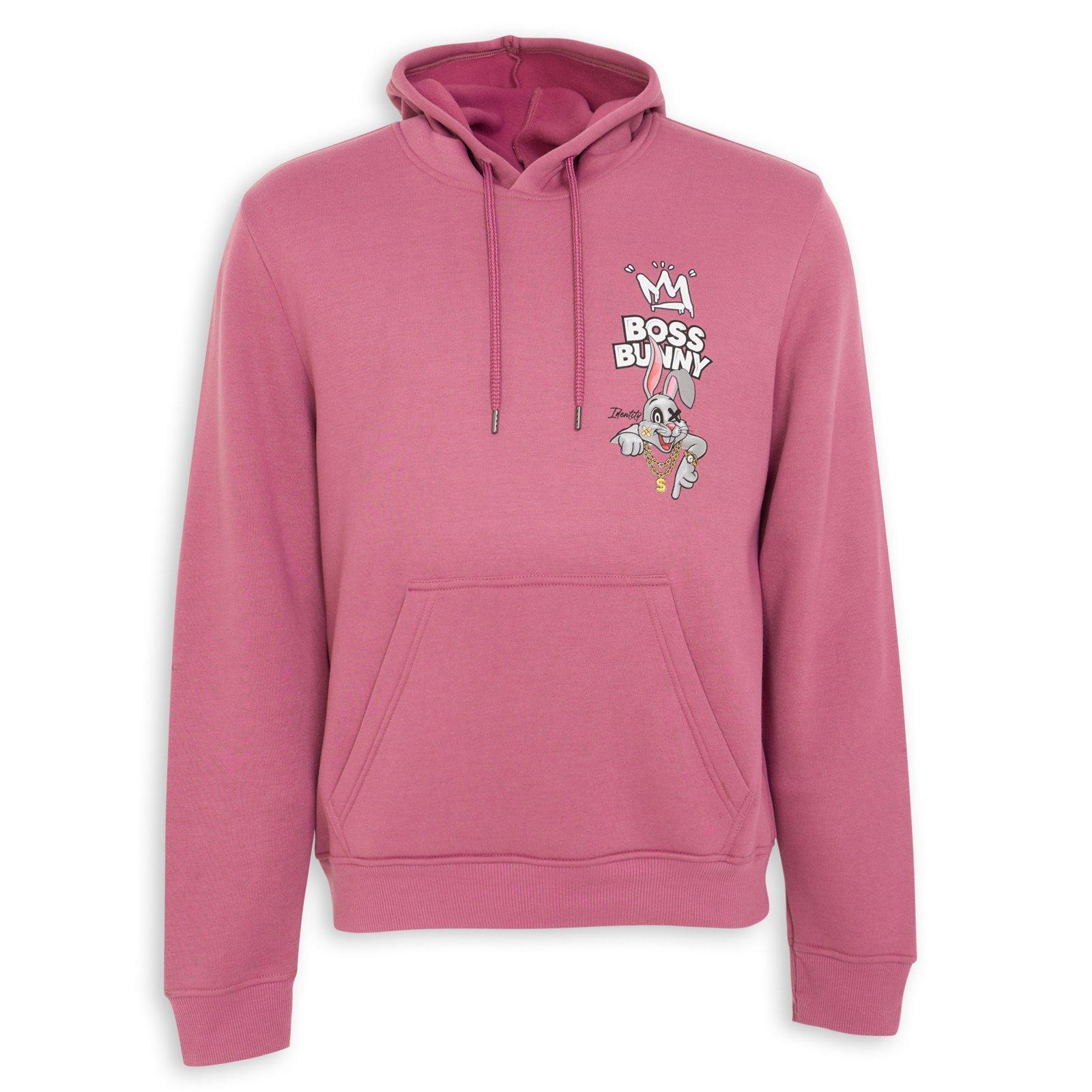 Pink Back and Front Print Hoodie (3231728) | Identity