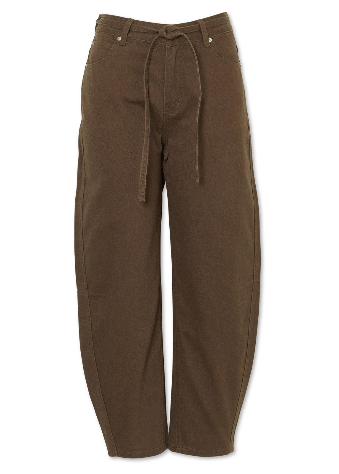 Brown Tapered Drawstring Pants (3231929) | OUTBACK RED