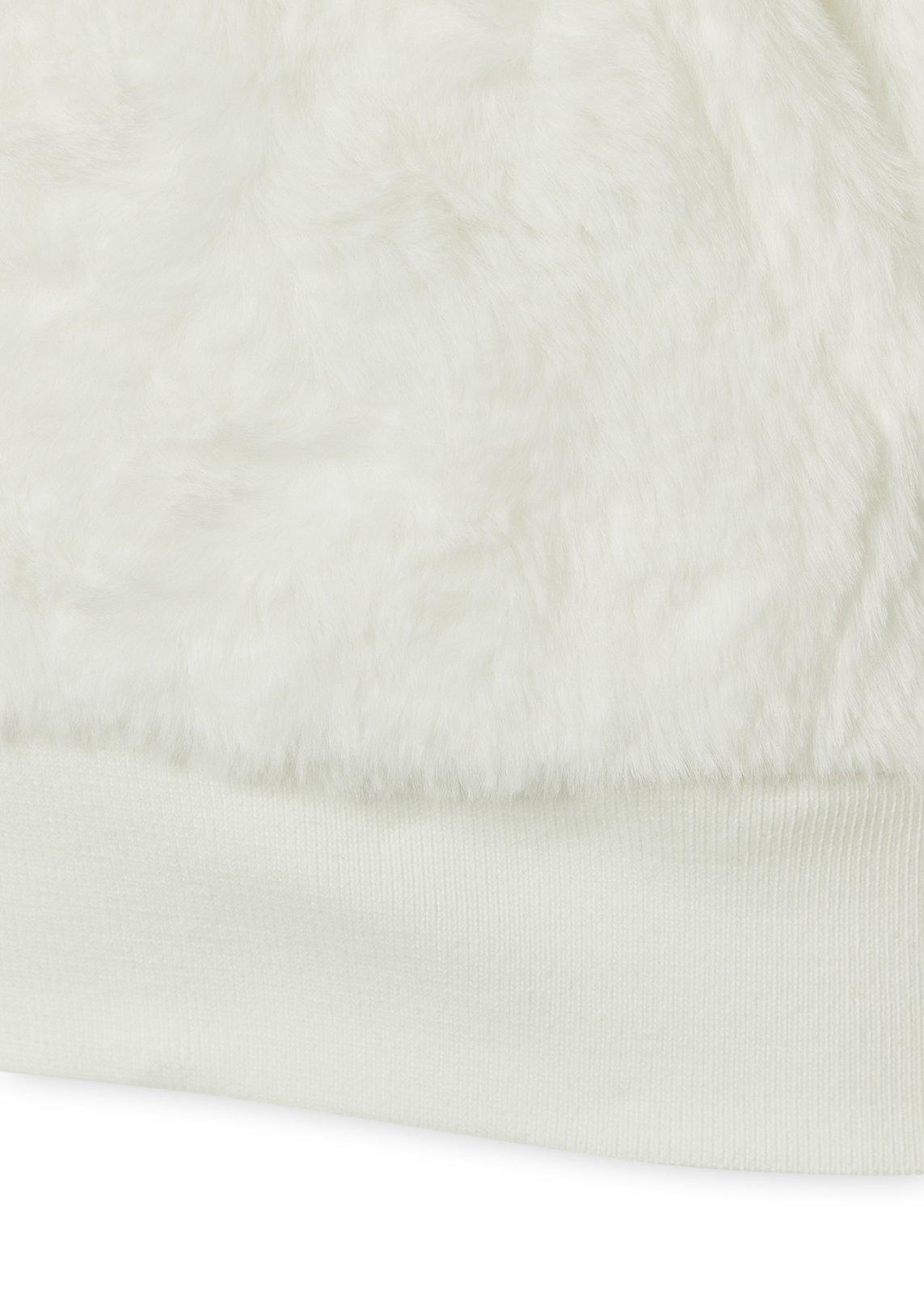 White Fluffy Zip Through Hoodie (3232092) | Inwear