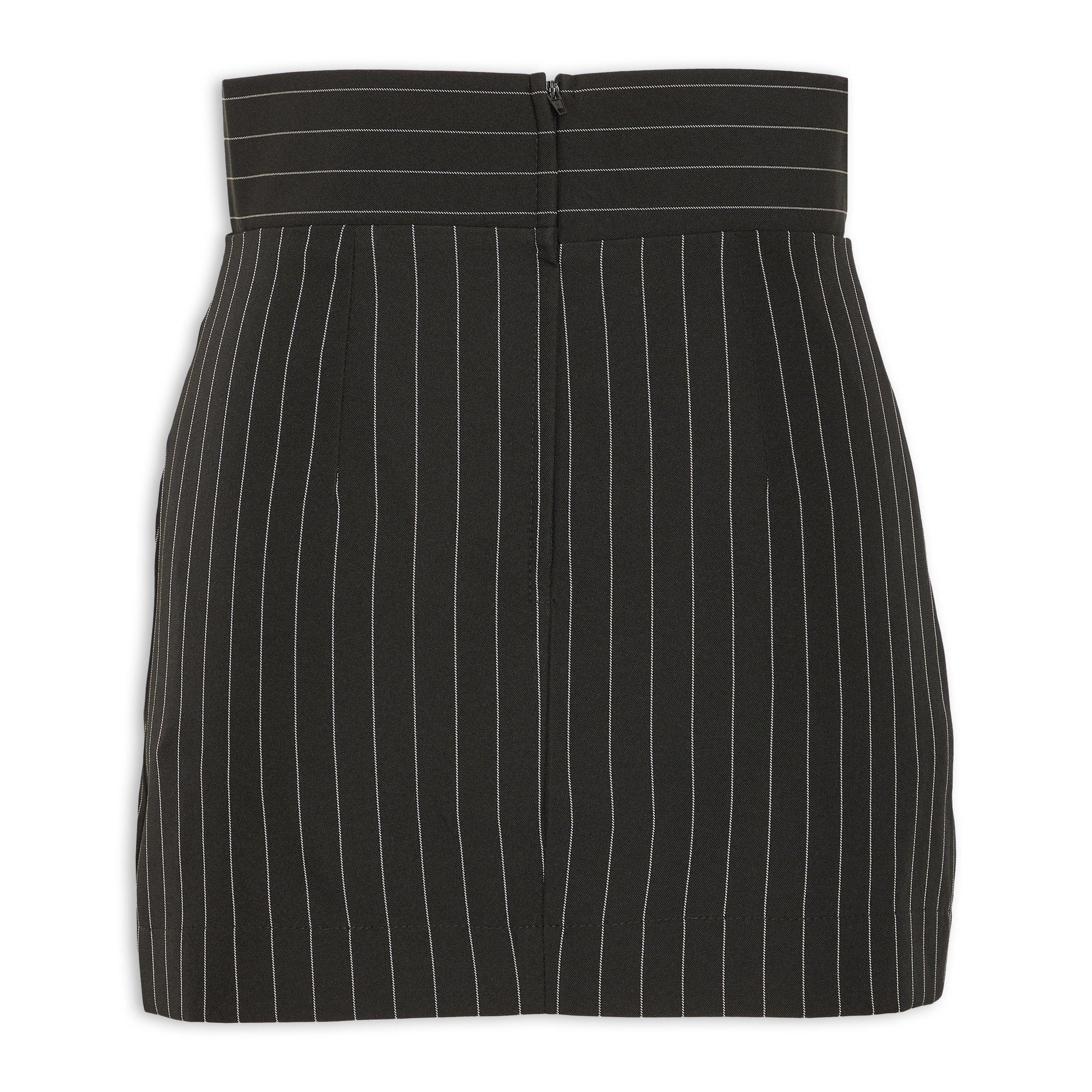 Black Stripe Short Skirt (3232204) | Mercia