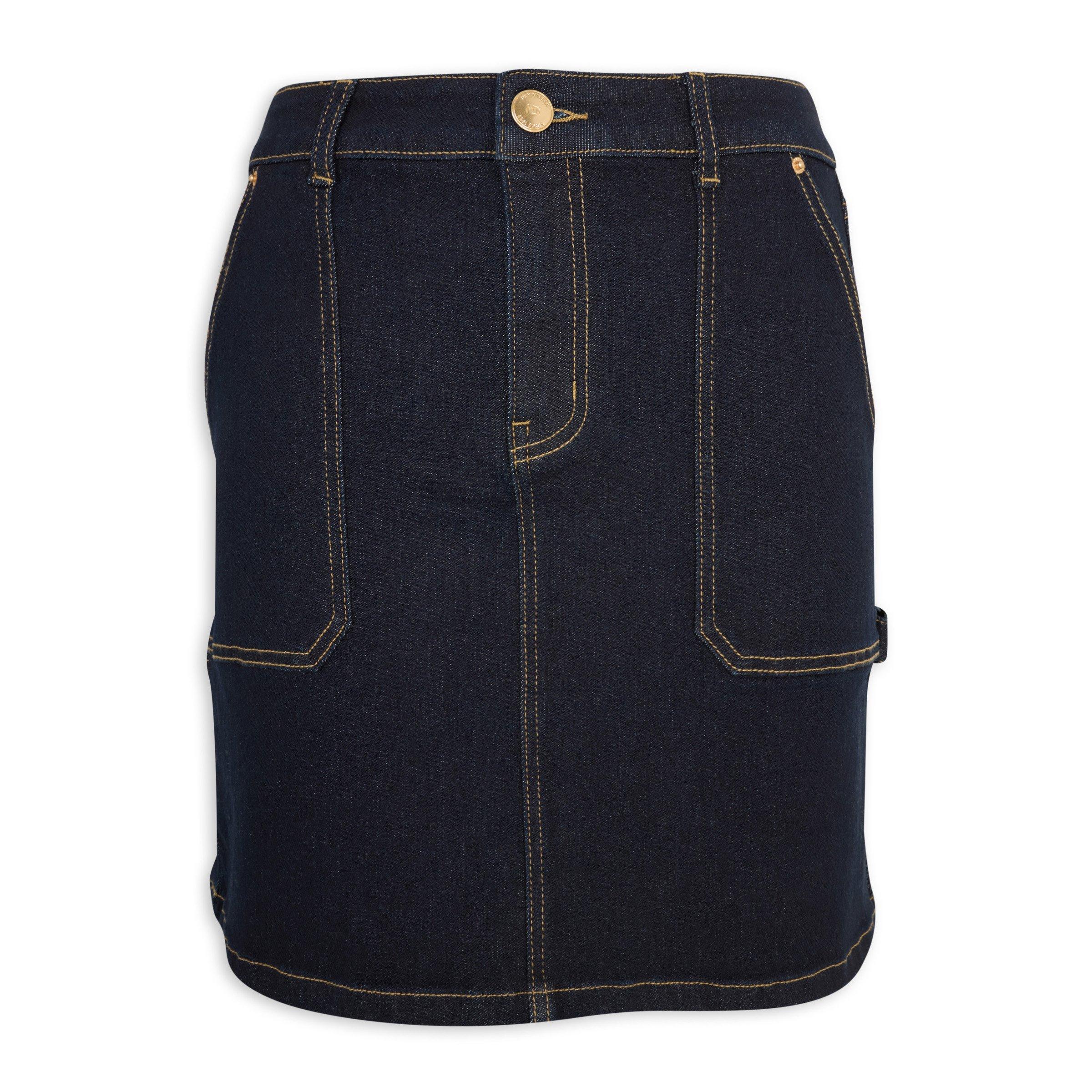 Dark Wash Denim Mini Skirt (3232232) | Identity