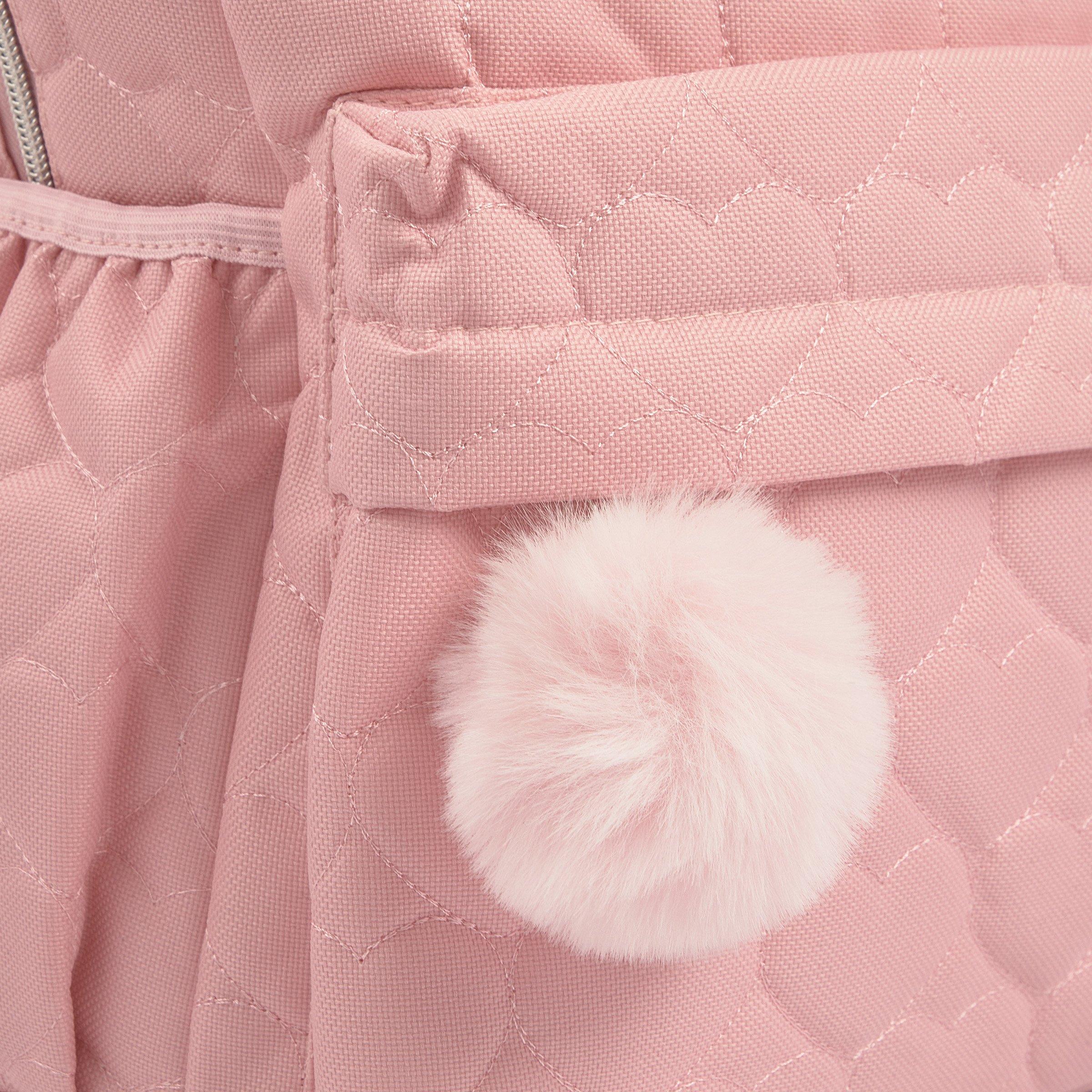 Girls Large Pink Backpack with Fluffy Charm (3232375) | Identity
