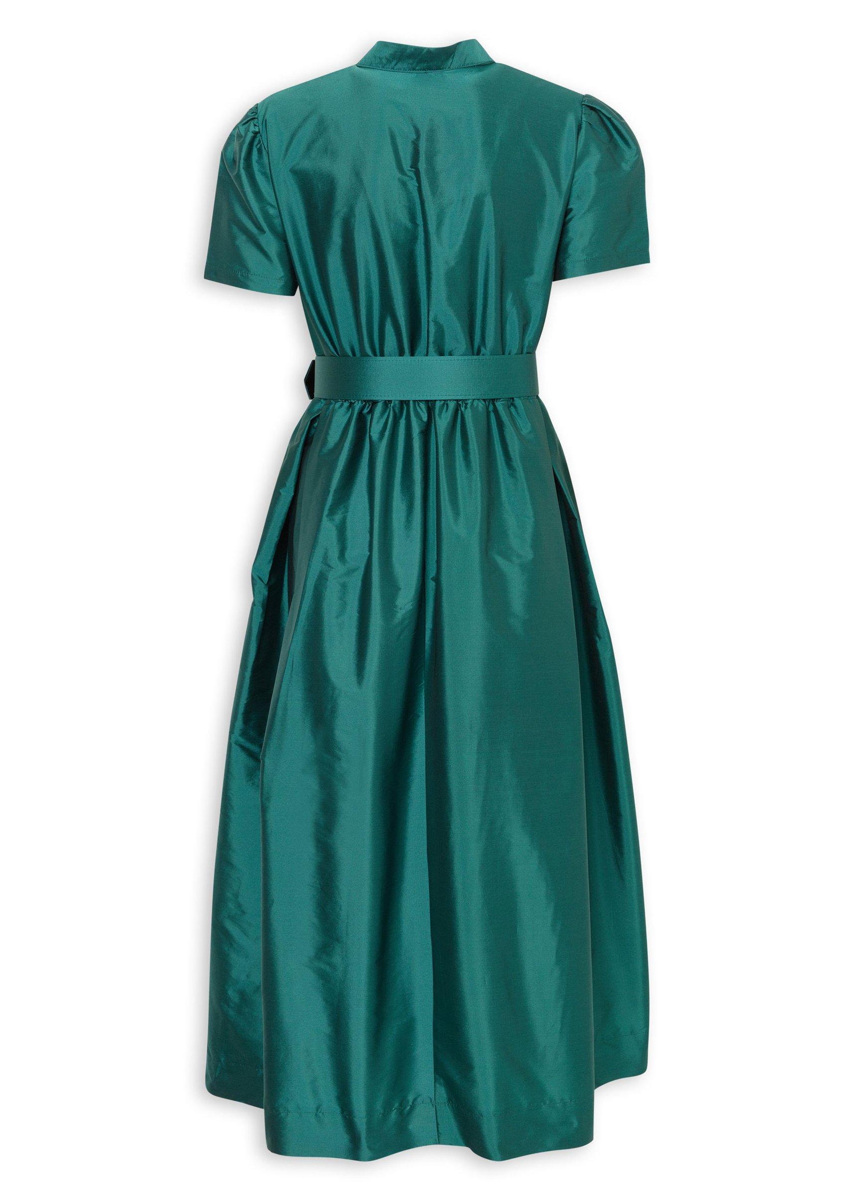 Teal Belted V-Neck Midi Dress (3232526) | Daniel Hechter
