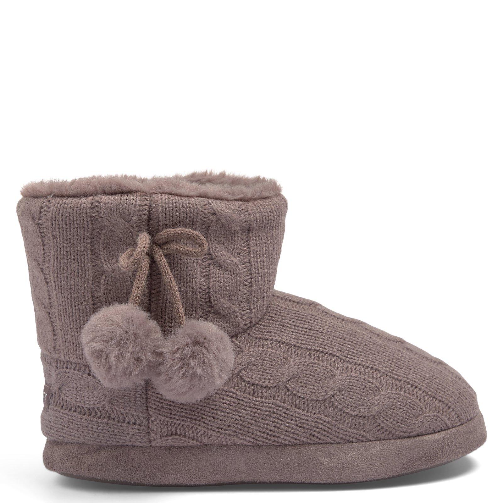 lily⭐︎ Mocha Cable Knit Slipper Boot (3232612) | Identity