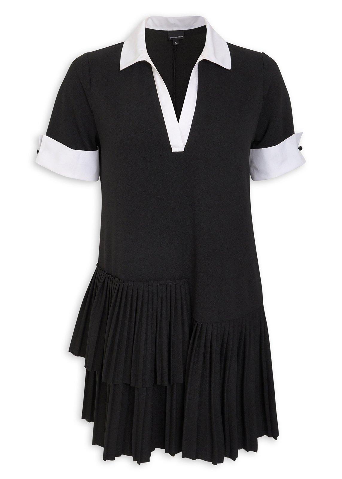 black & white dresses sale and Twofer Pleated Dress (3232669) Cut Out Pleated Crepe F/24 SIZE:Ted Size 6 (UK 18/US 14) Try Ballbella with our