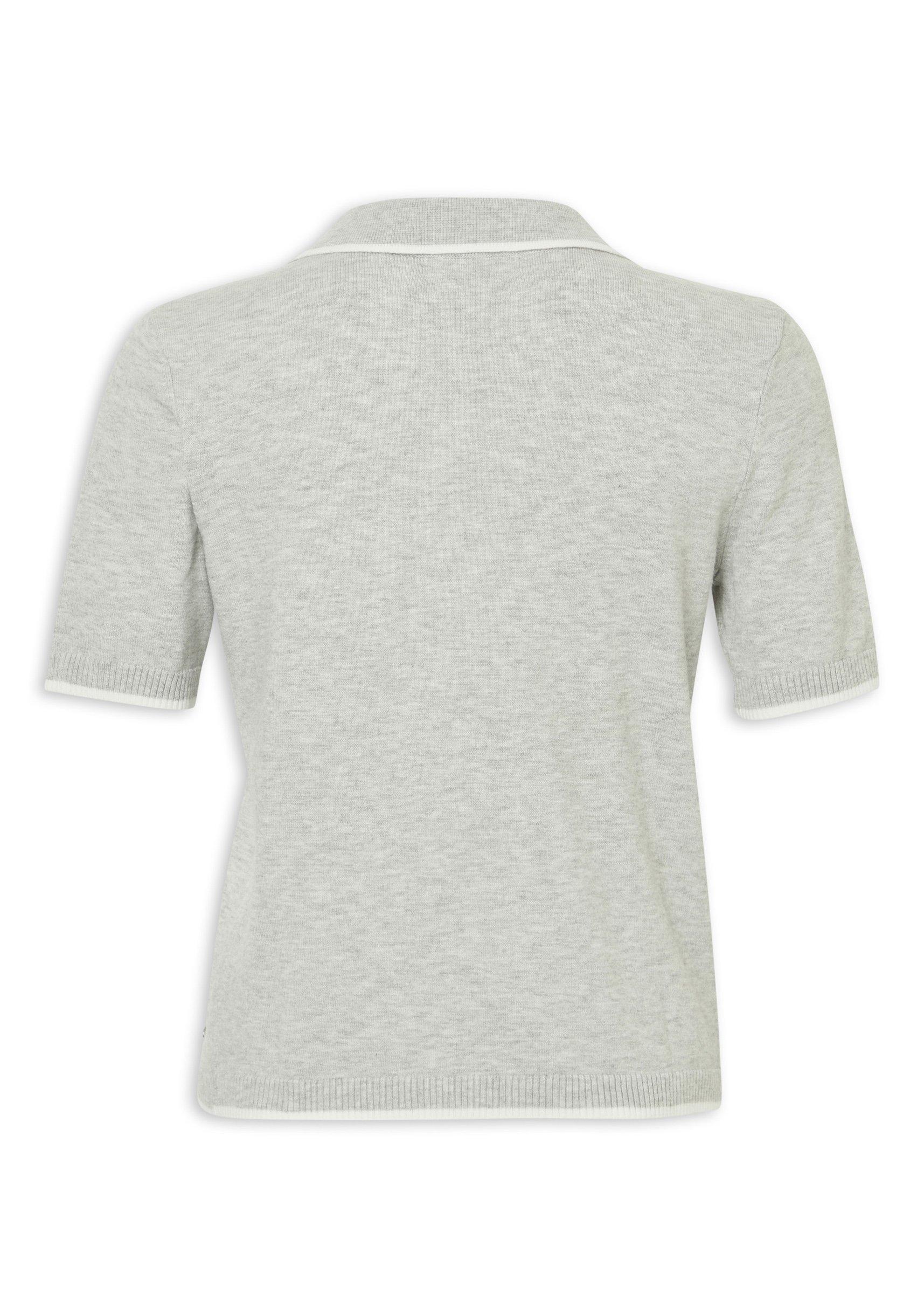 Grey Short Sleeve Knit Polo (3232807) | TRS