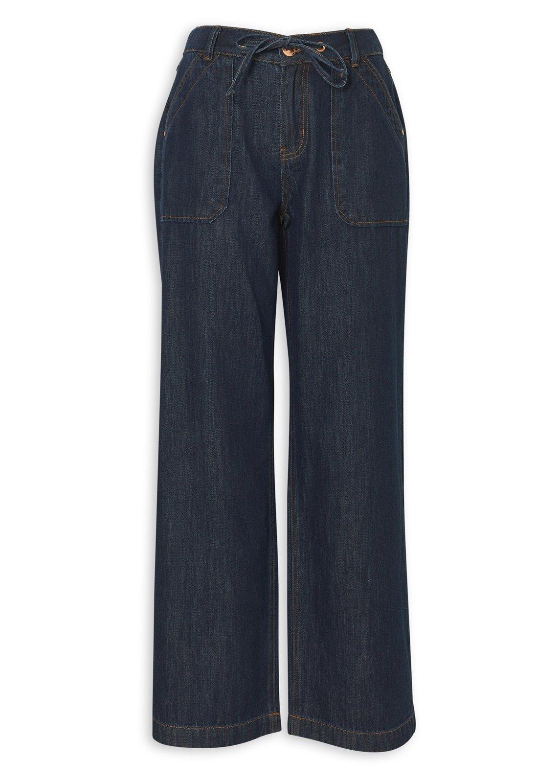 Dark Blue Pull-on Wide Leg Jeans (3233048) | OUTBACK RED