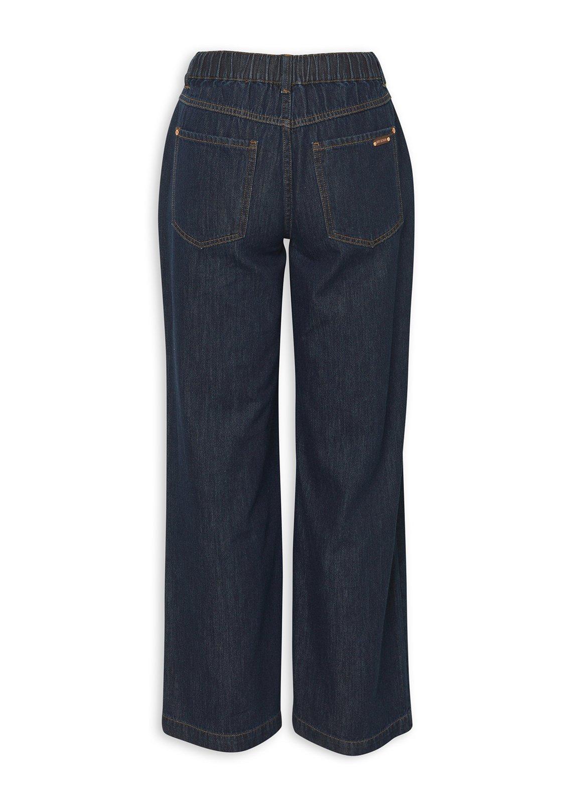 Dark Blue Pull-on Wide Leg Jeans (3233048) | OUTBACK RED