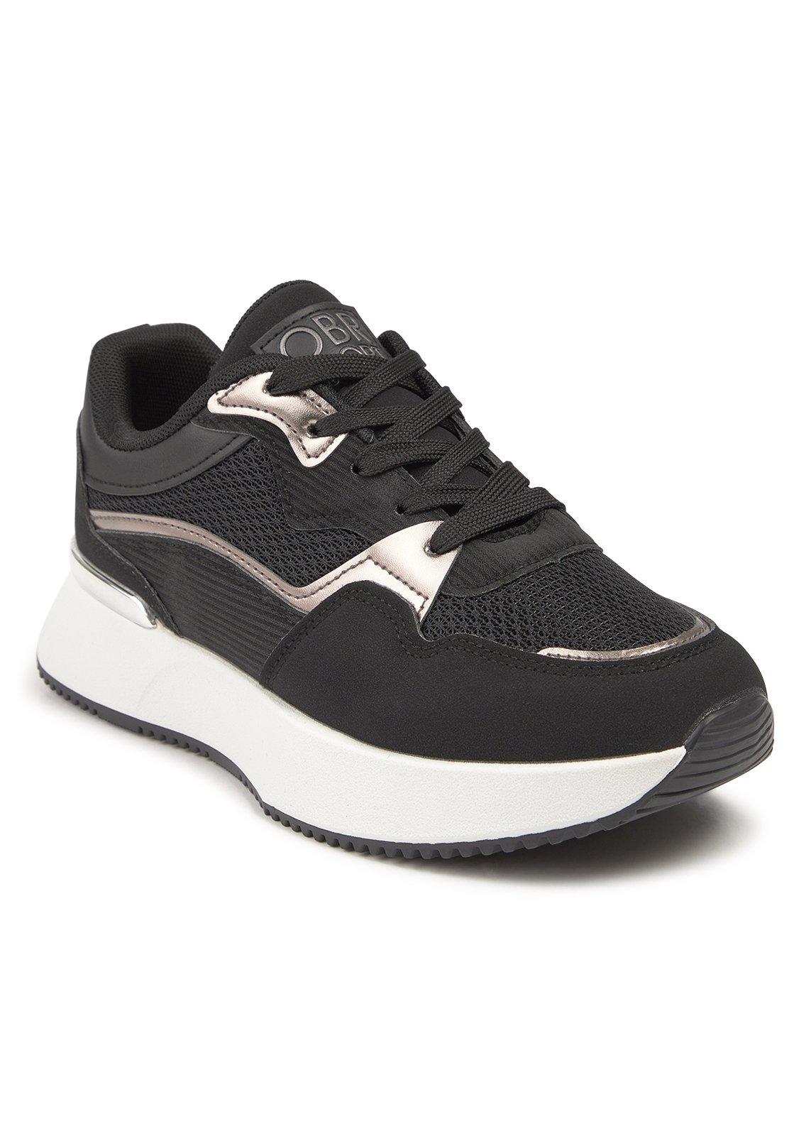 Black Mesh Sneakers with Silver Trim (3233217) | OUTBACK RED