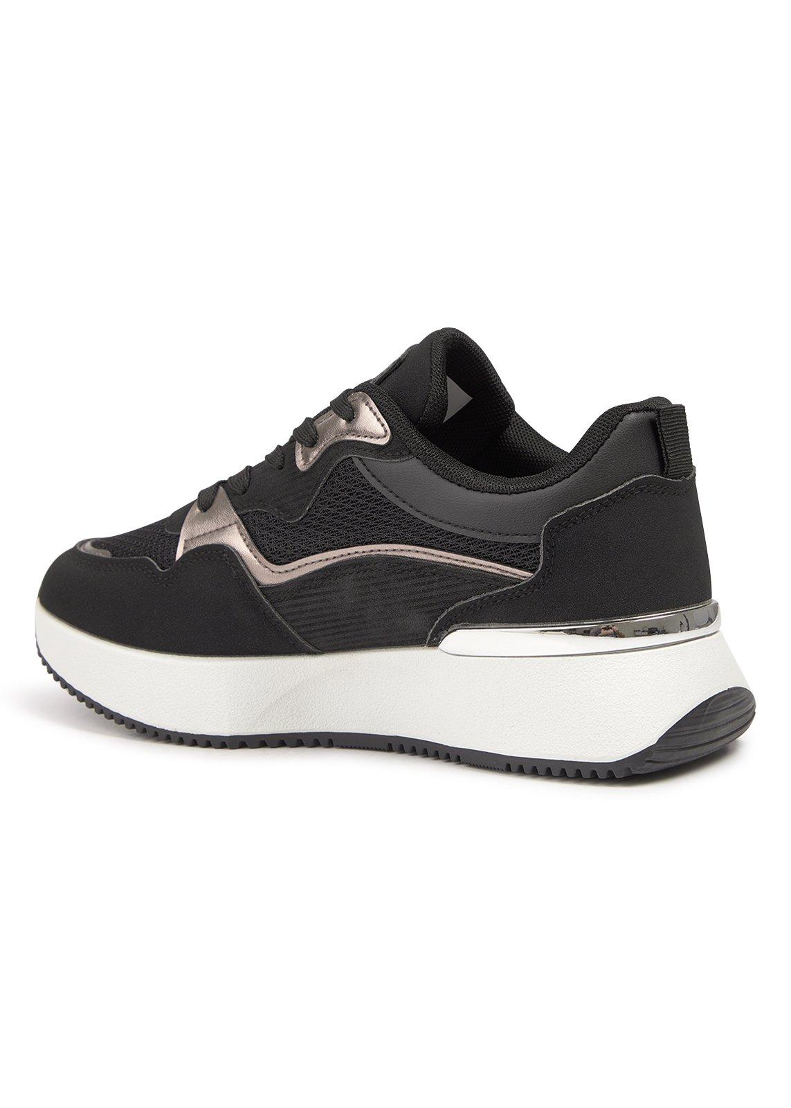 Black Mesh Sneakers with Silver Trim (3233217) | OUTBACK RED