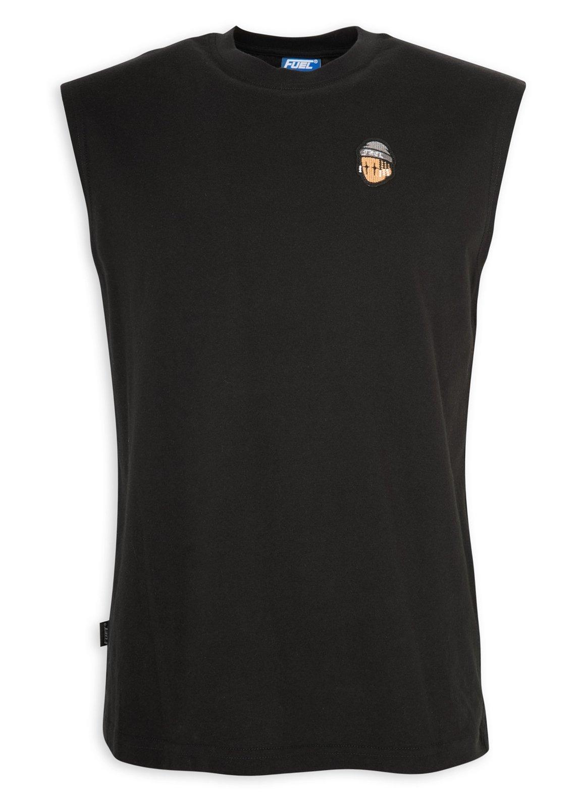 Black Basic Muscle Hugger Vest (3233329) | Fuel