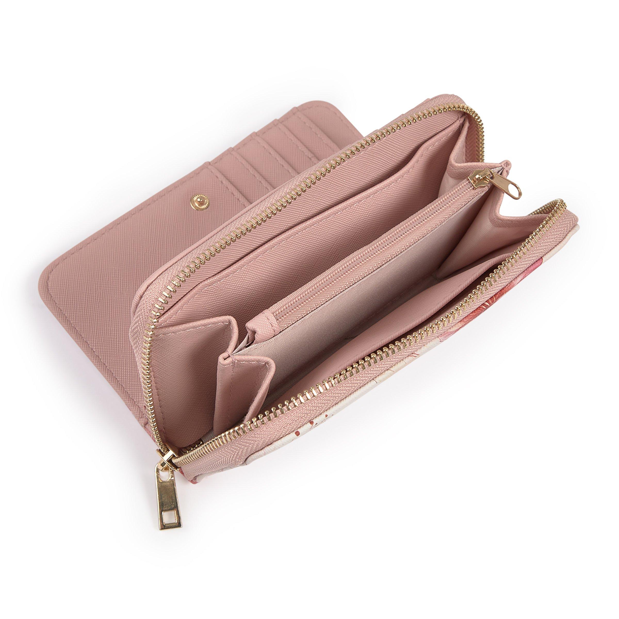 Pink Floral Zip-Around Wallet (3233350) | Identity