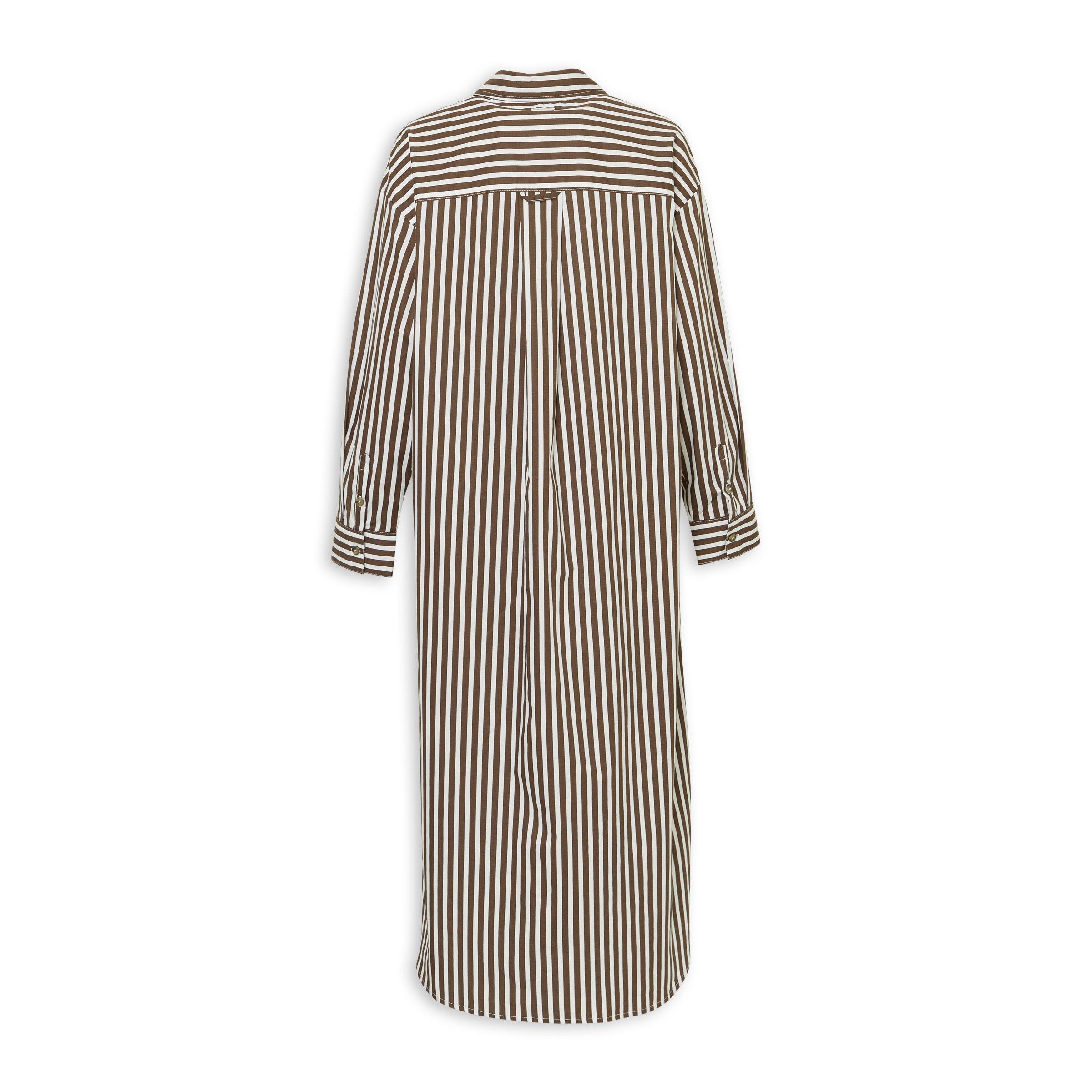 Brown Stripe Shirtdress (3233471) | Earthaddict