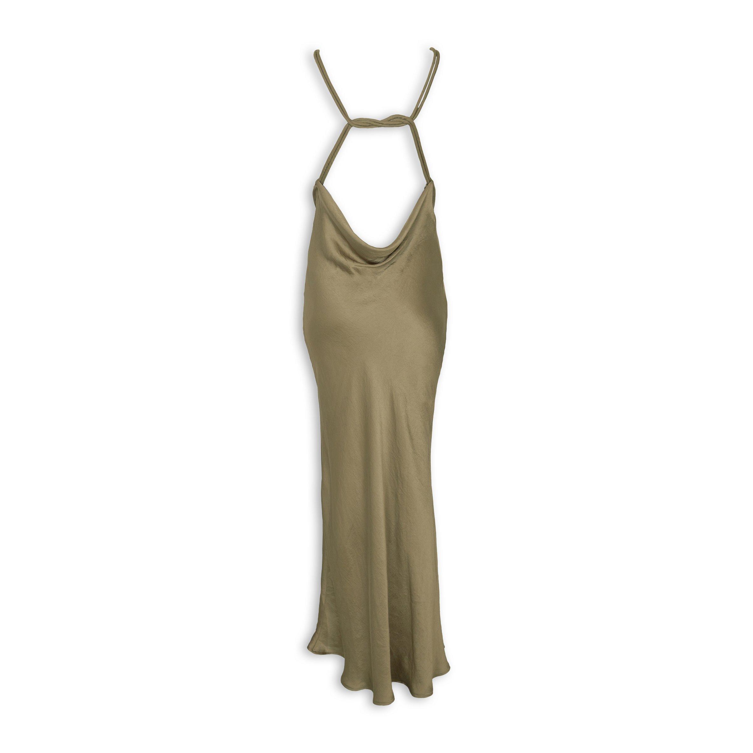 Olive Strappy Detailed Maxi Dress (3233601) | Amber