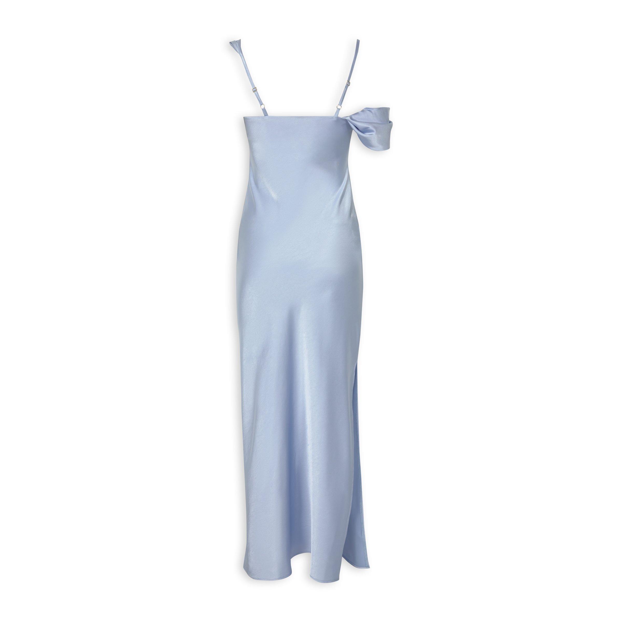 Sky Blue Satin Slip Dress (3233608) | RSVP