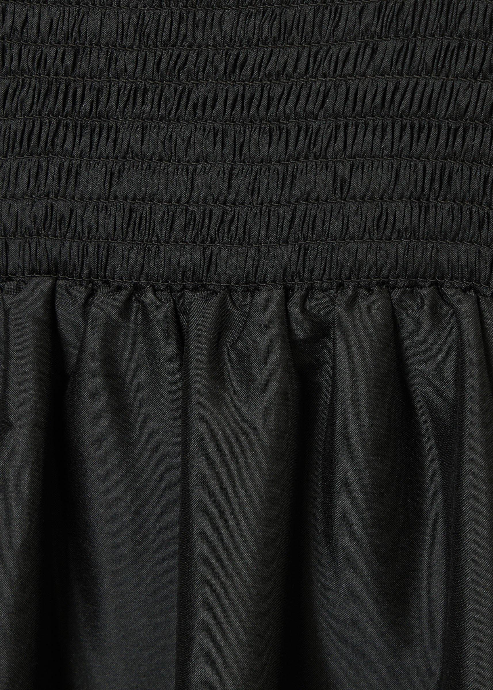 Black Smocked Taffeta Midi Dress (3233649) | Truworths