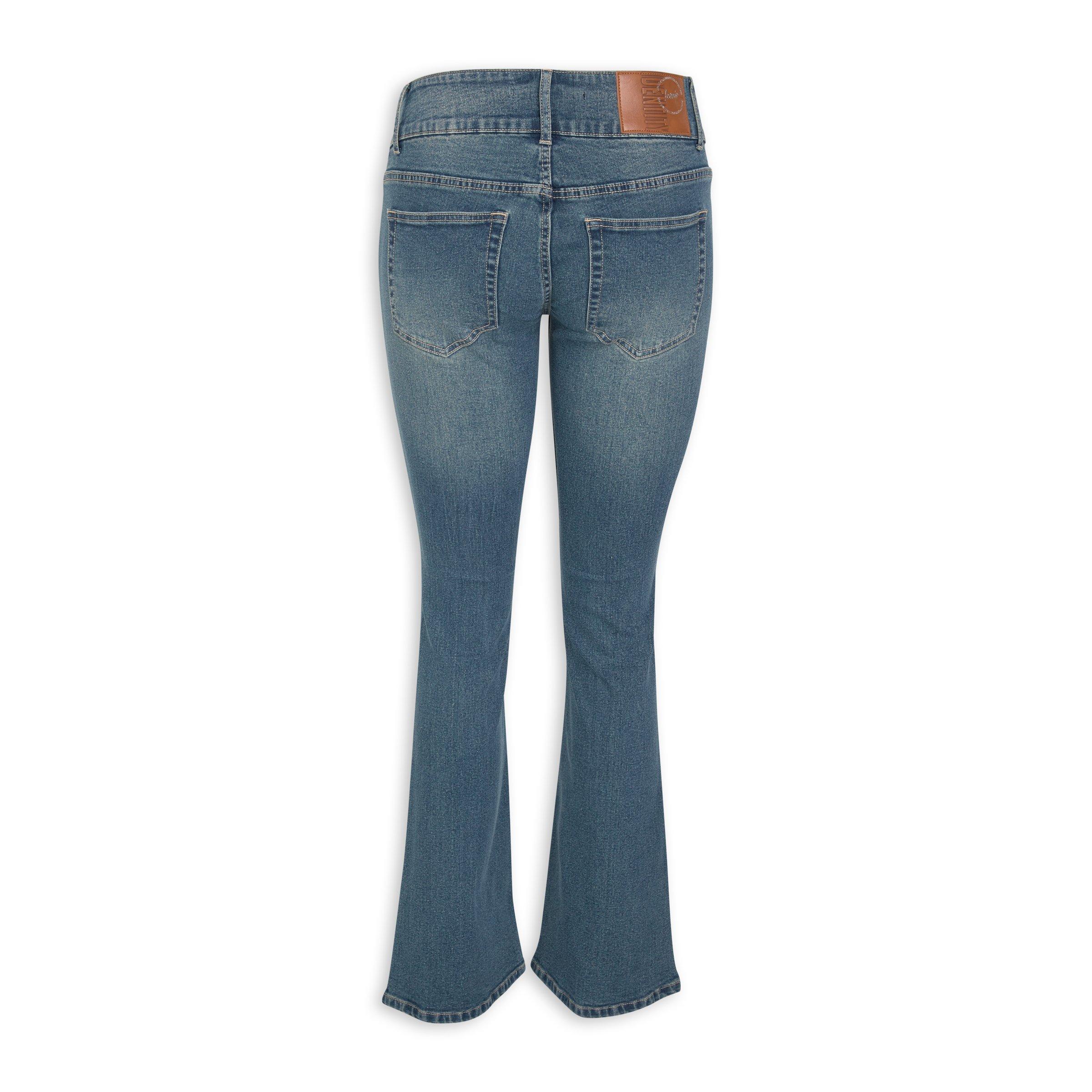 Blue Flare Leg Y2K Jeans (3233747) | Identity