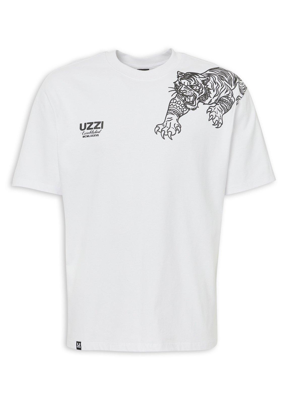 White Back and Front Print T-shirt (3233832) | UZZI