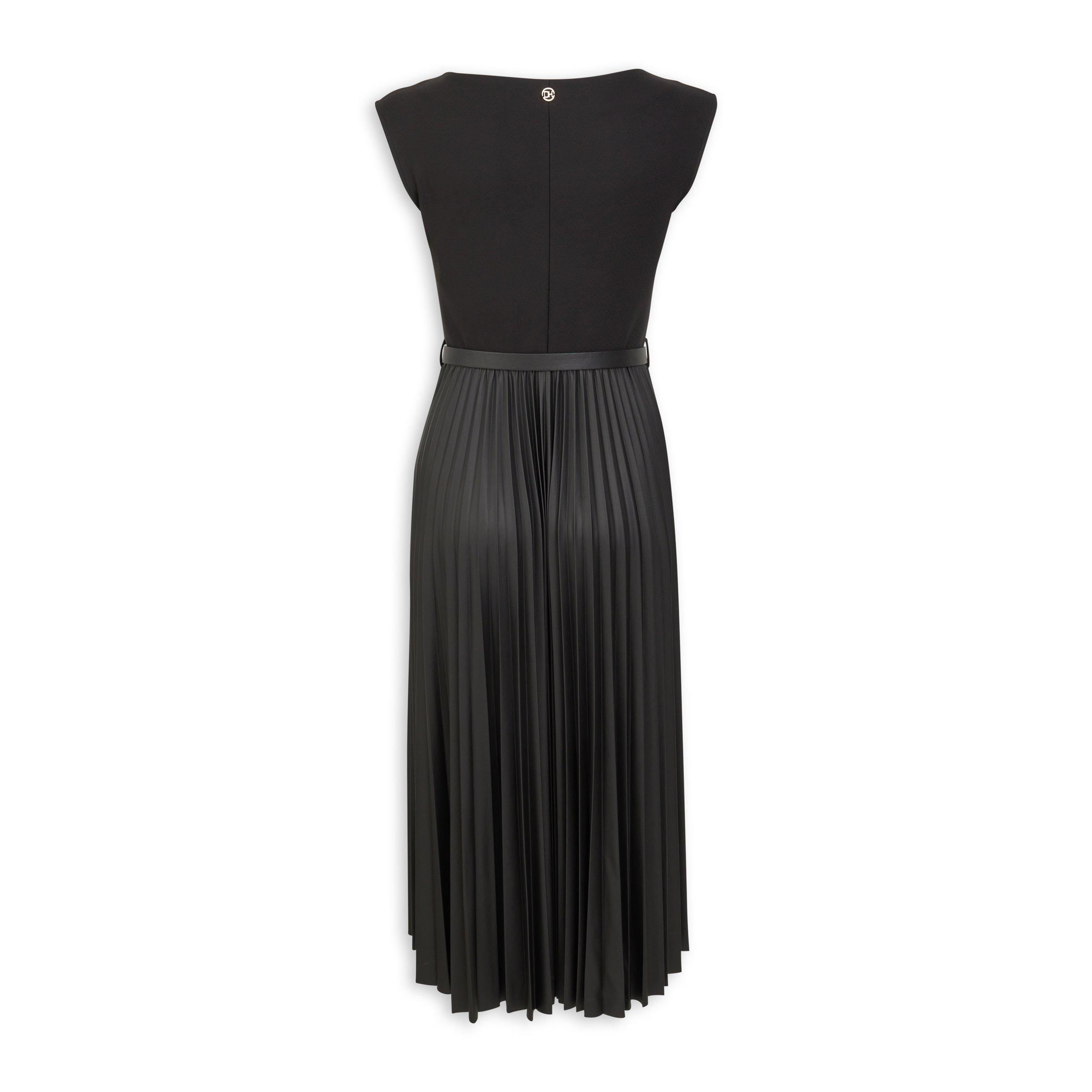 Black Pleated Sleeveless Midi Dress (3233887) | Daniel Hechter