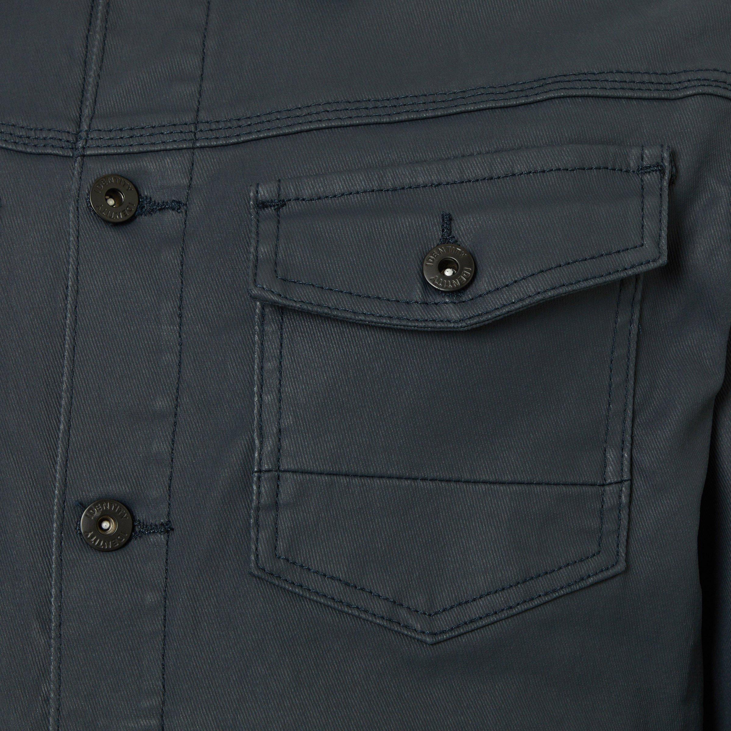 Indigo Coated Denim Trucker Jacket (3233968) | Identity