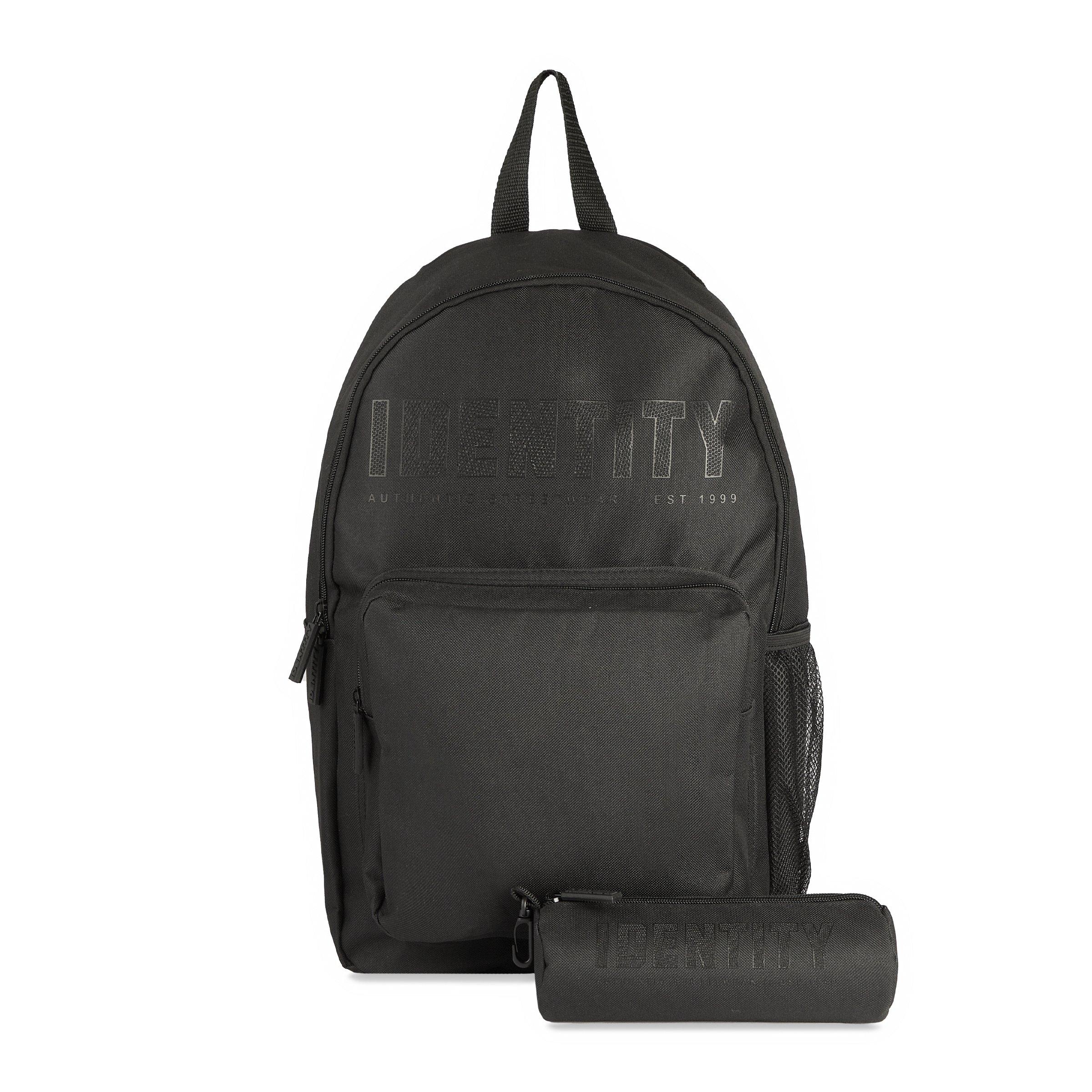Black Backpack With Pencil Pouch (3234145) | Identity