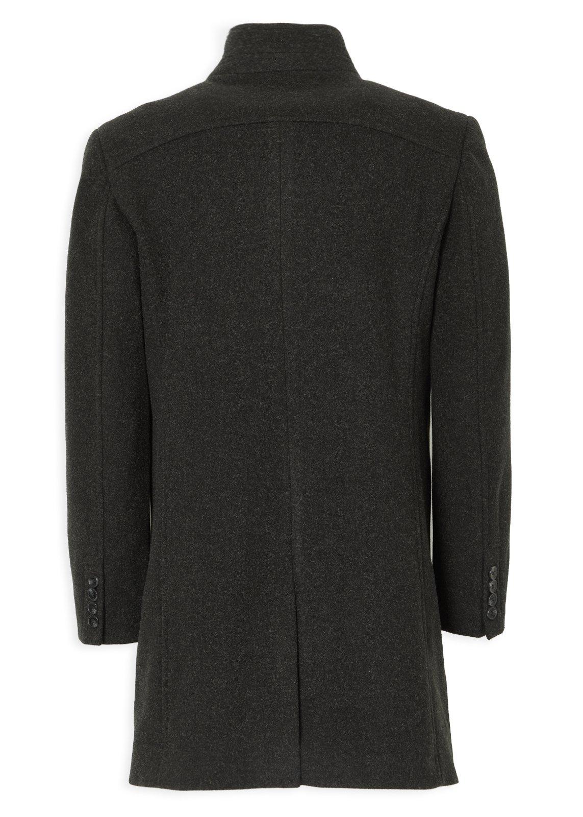 Charcoal Grey Notch Neck Coat (3234205) | Truworths Man