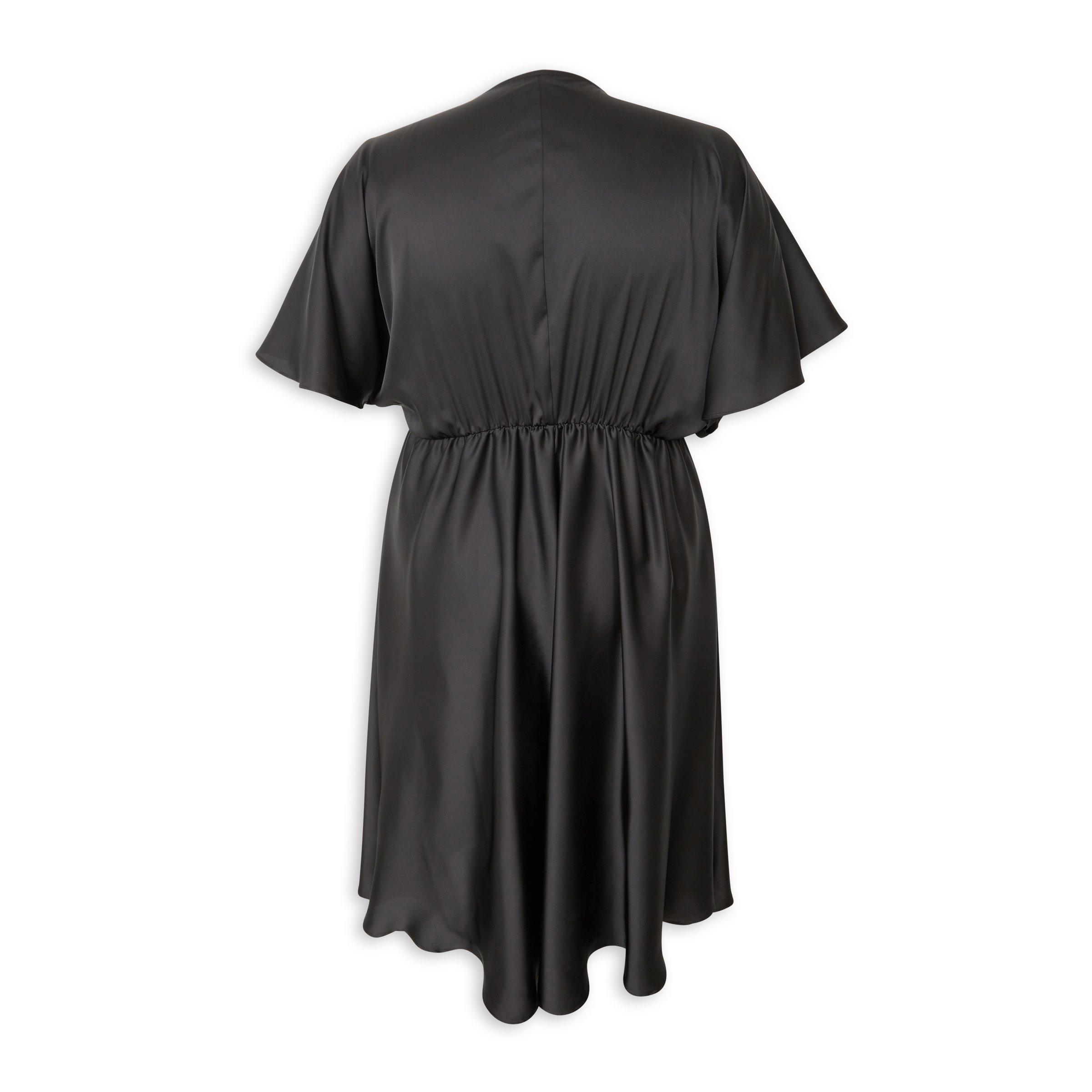 Black Satin Plus Size Kaftan Dress (3234517) | Zeta