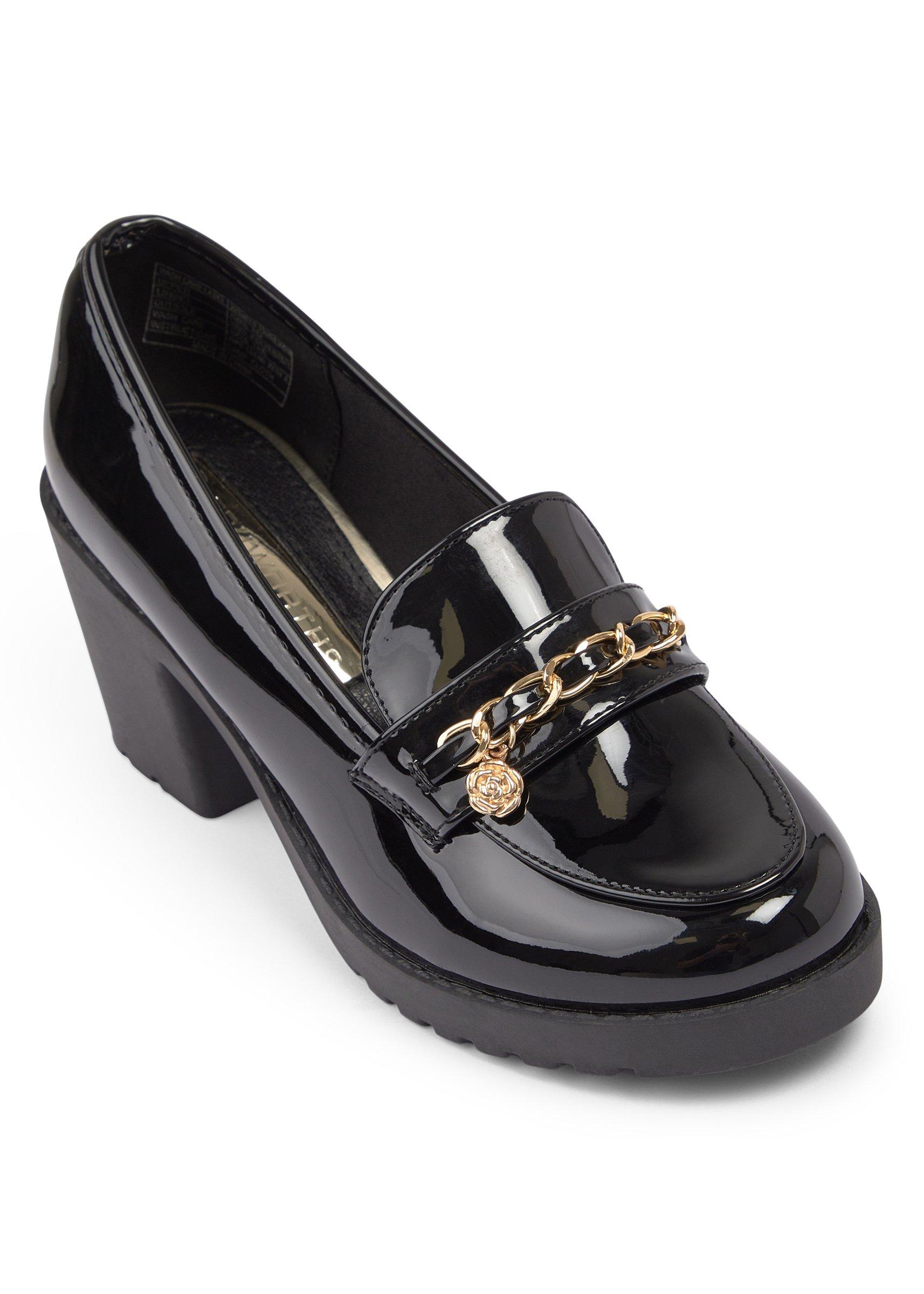 Black Block Heel Loafers (3234674) | Truworths