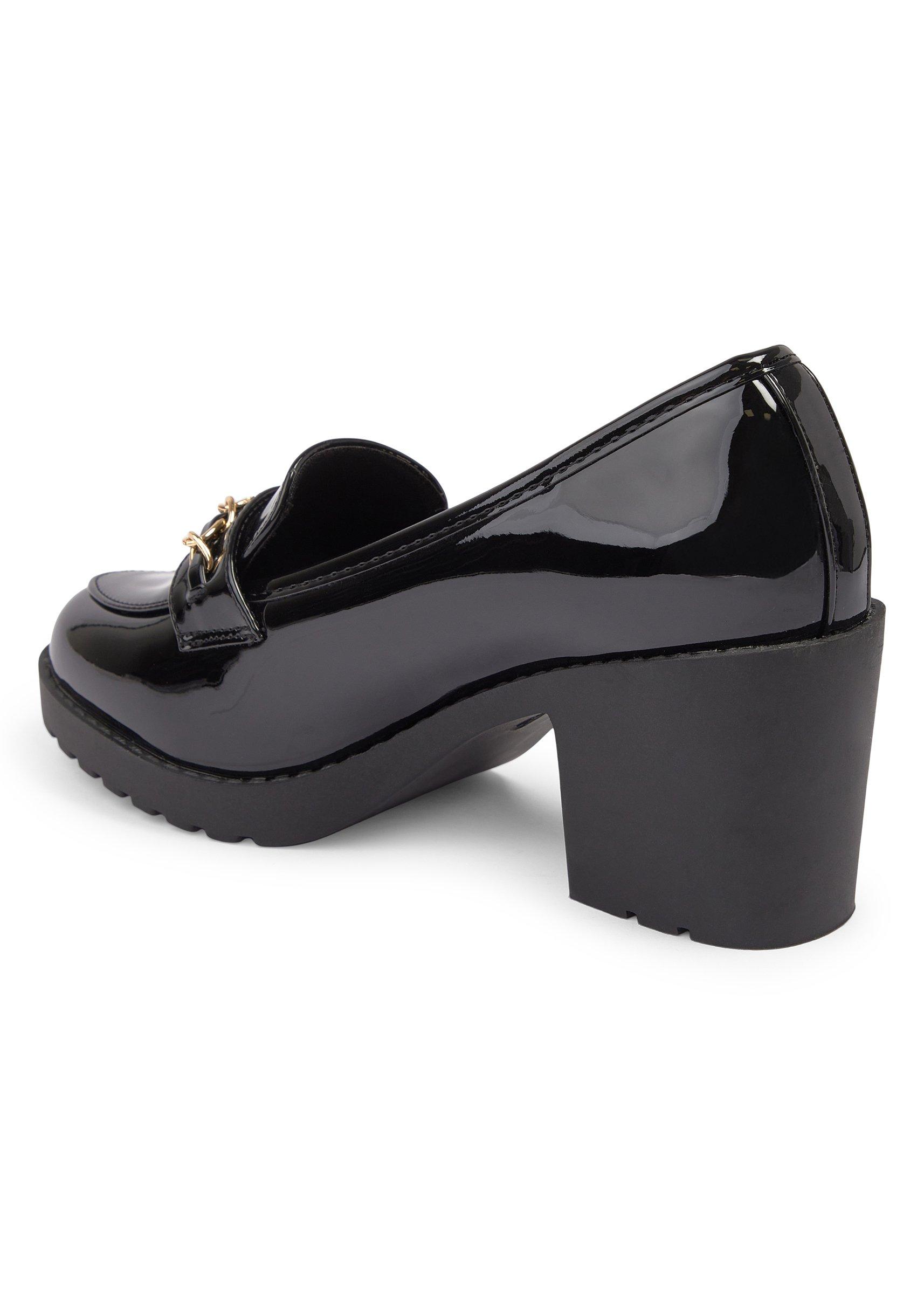 Black Block Heel Loafers (3234674) | Truworths