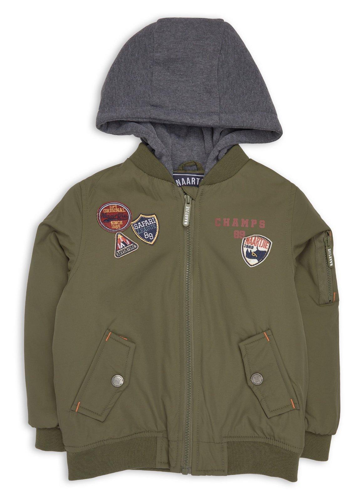 Kid Boys Green Hooded Bomber Jacket (3234709) | Naartjie
