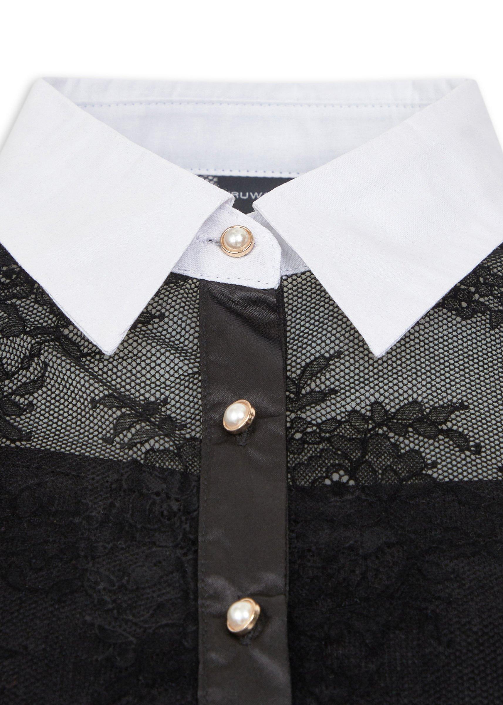 princess polly baby blue dress Spread Collar Dress Shirt- Black  dolce MODA
