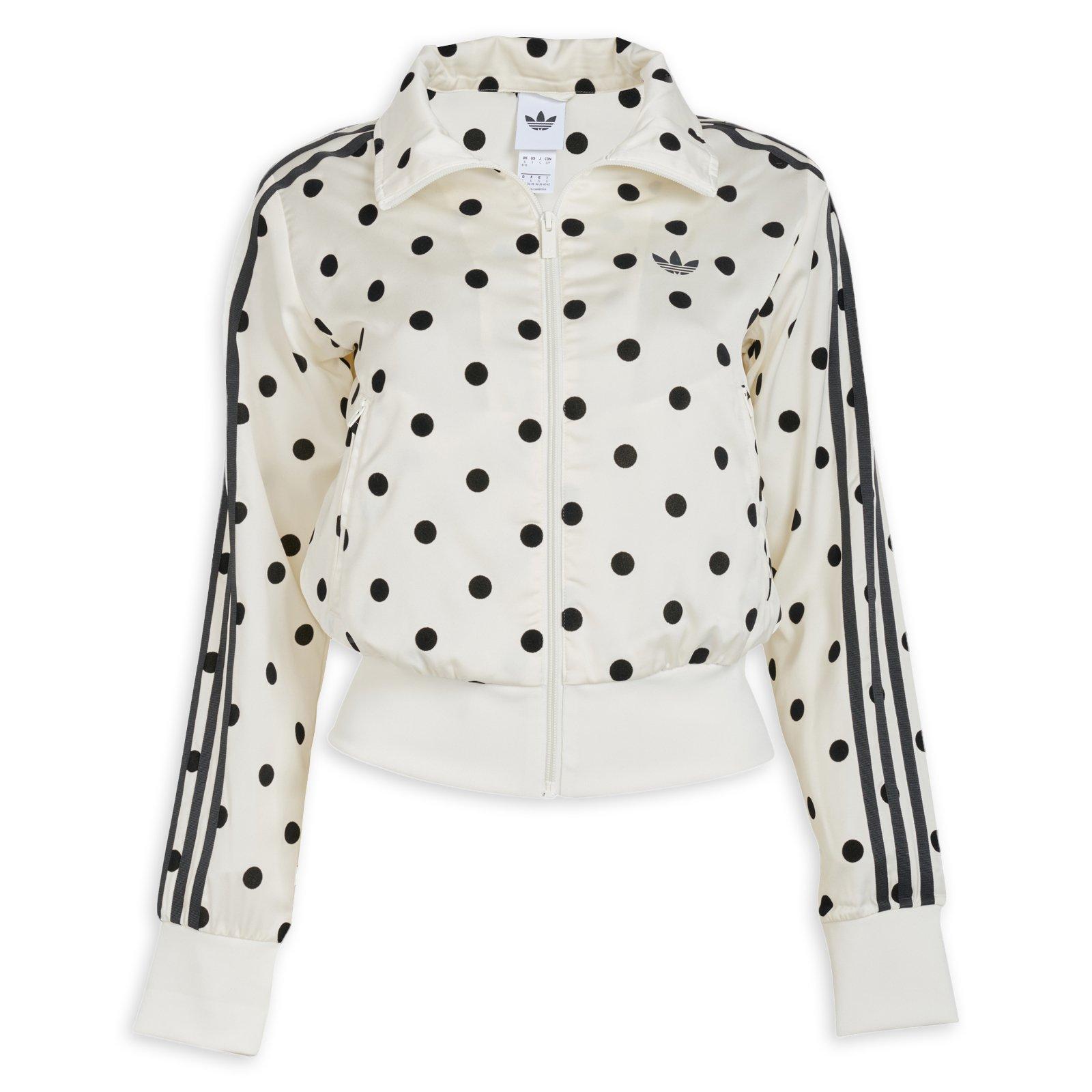  SATIN POLKA DOTS TRACK TOPドット 白XL White Satin Polka Dots Track Top (3234961) | Adidas