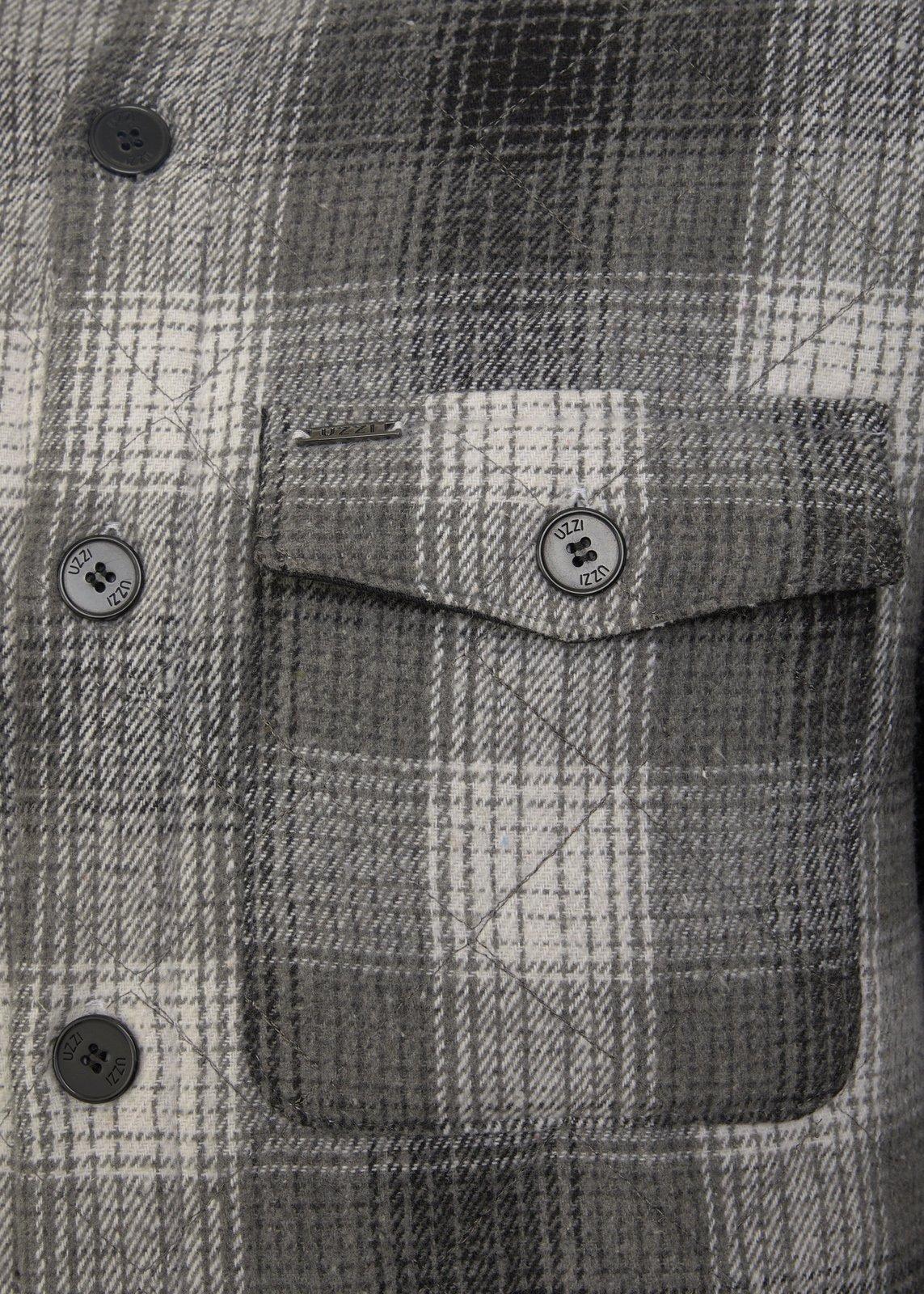 Black Check Shacket (3234966) | UZZI