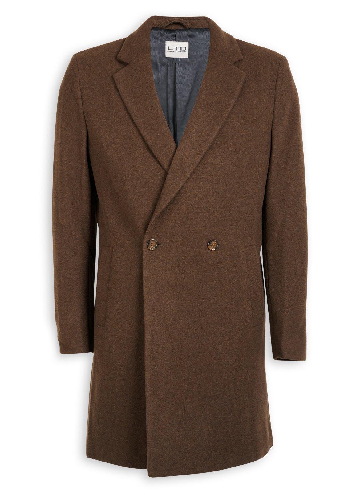 Brown Double Breasted Coat (3234995) | LTD Man