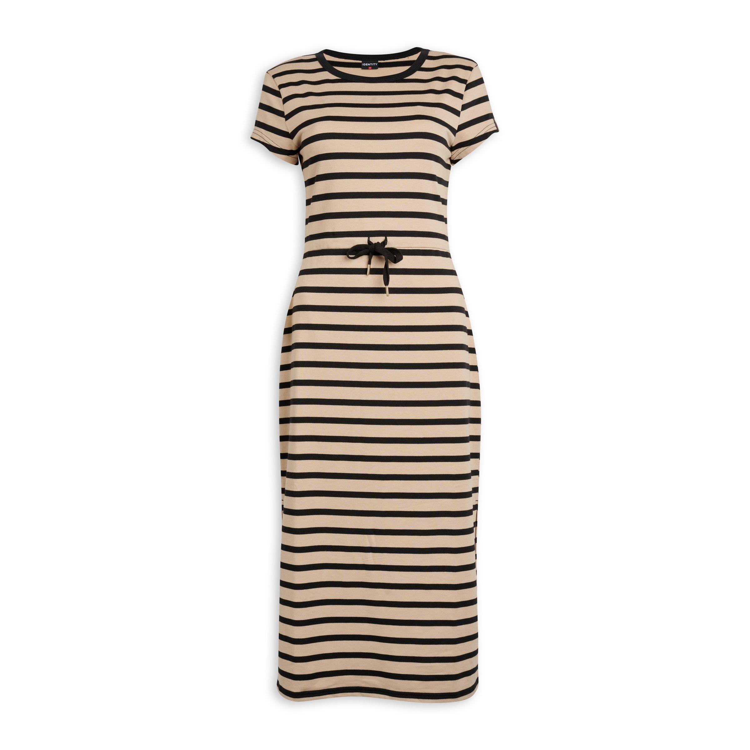 black and beige dress Keila Lace Trim Maxi Dress Cream / Black main image 0