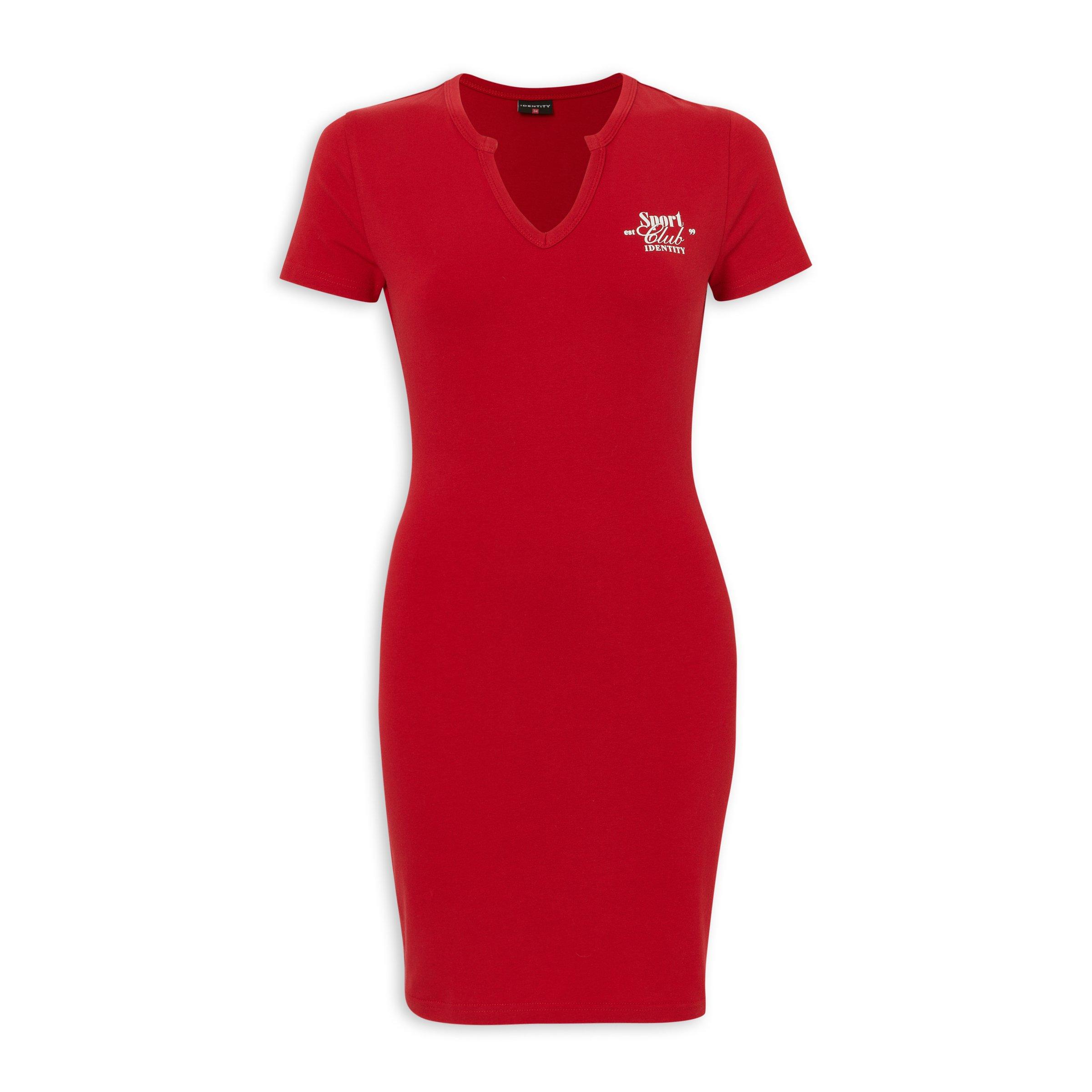 Red Sporty Fitted Dress (3235304) | Identity