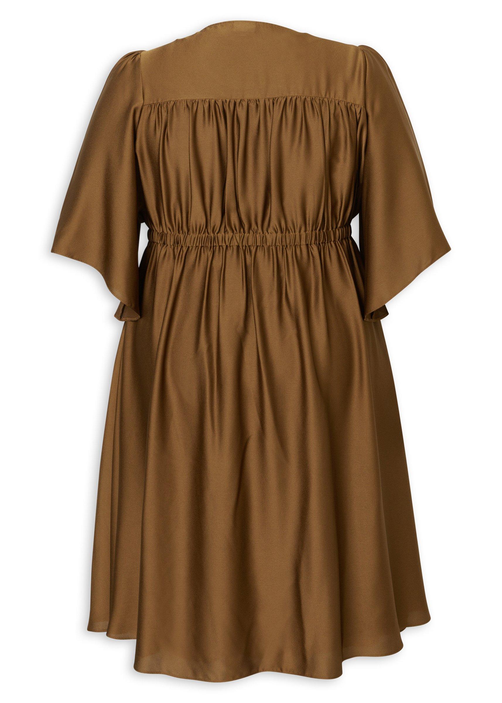the tow Brouwers Dress ベージュ Mサイズ Beige V-Neck Tiered Dress