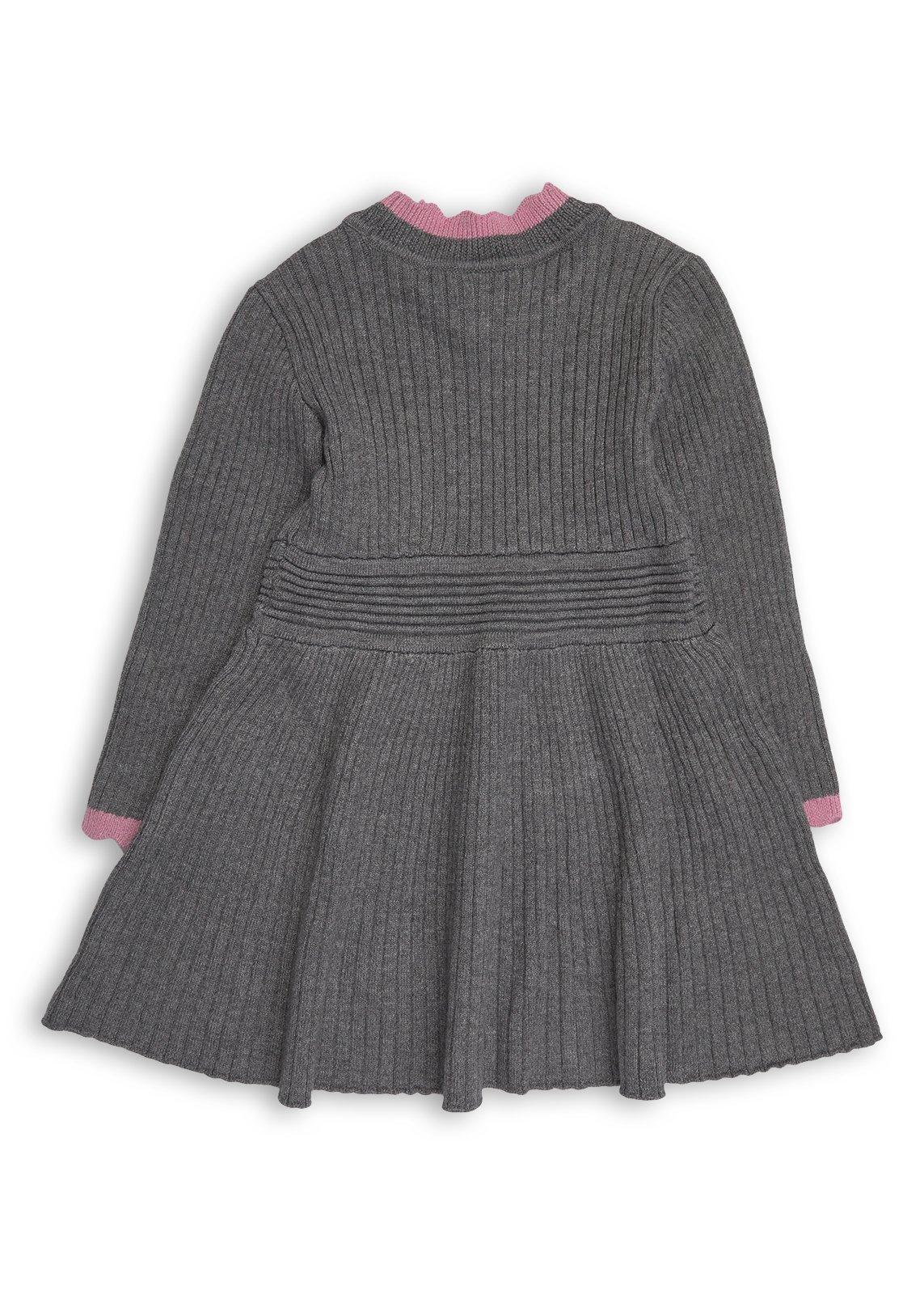 Baby Girls Grey Knit Dress (3235576) | Earthchild