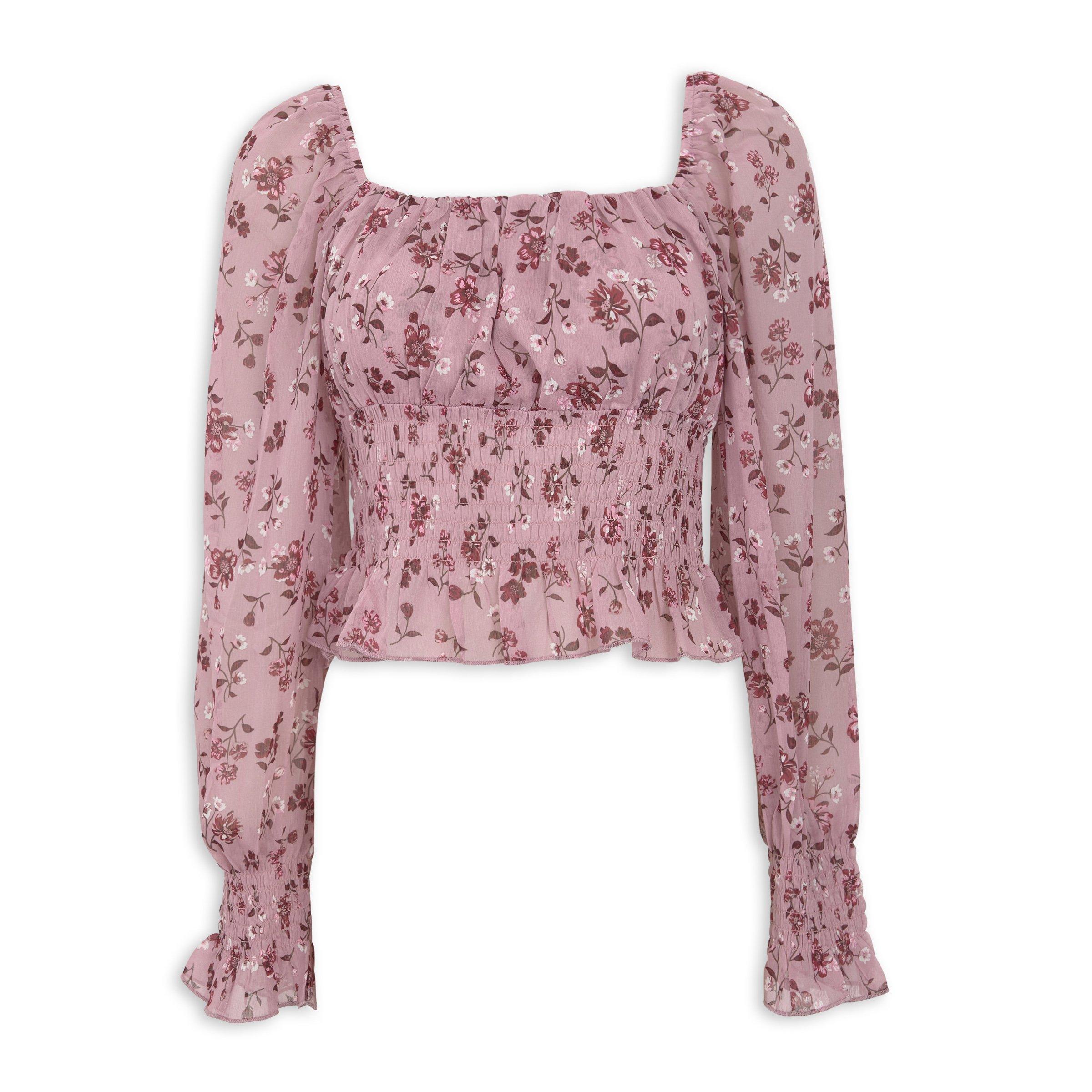 pink floral feminine blouse (3235676) | Identity