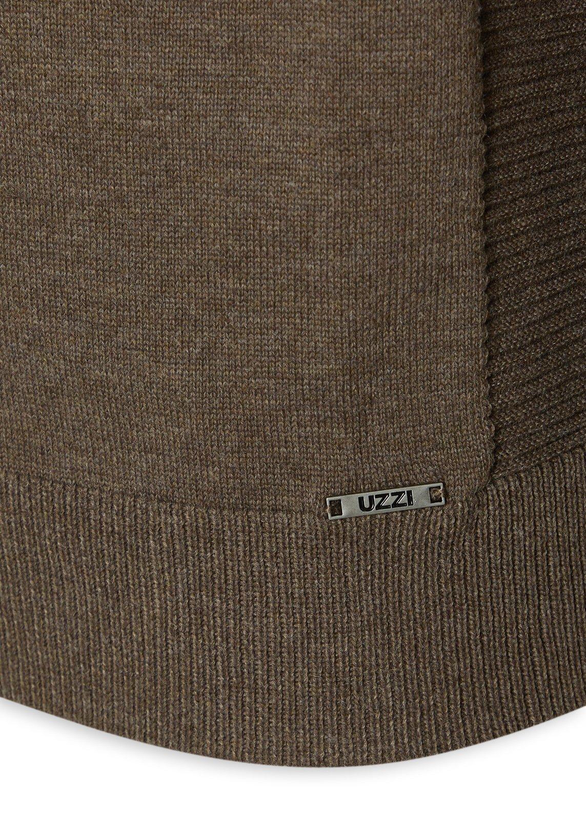 Brown Polo Neck Sweater (3235713) | UZZI