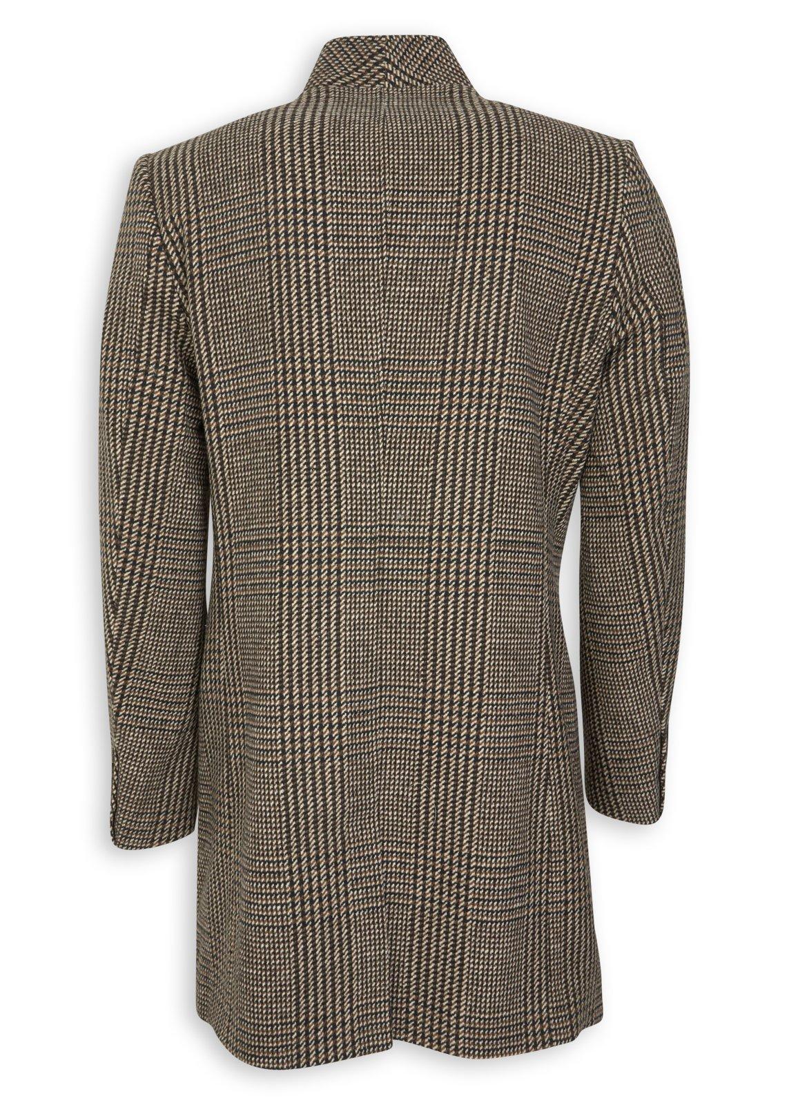 Brown Check Melton Coat (3235753) | Rosati Uomo