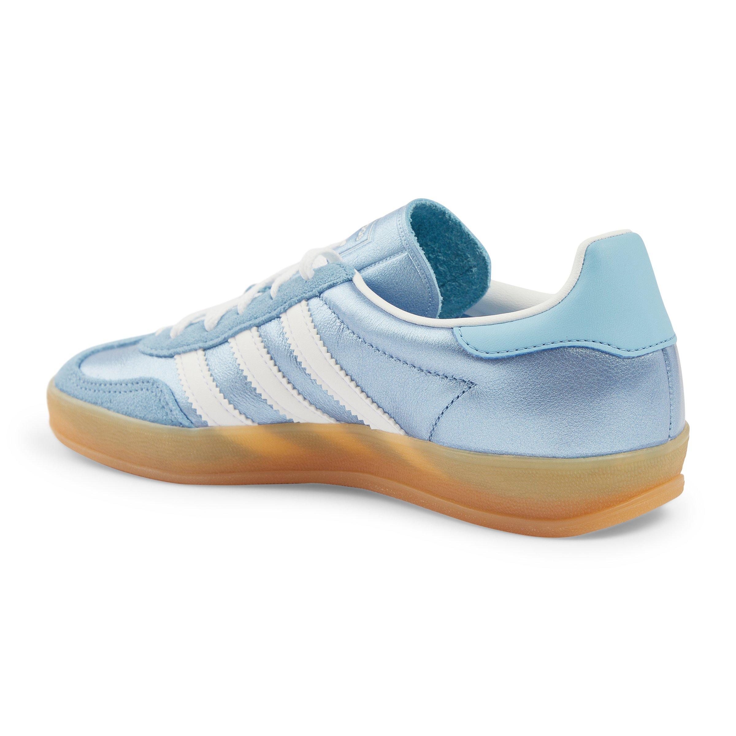 French Blue Metallic Gazelle Indoor Sneakers (3235879) | Adidas