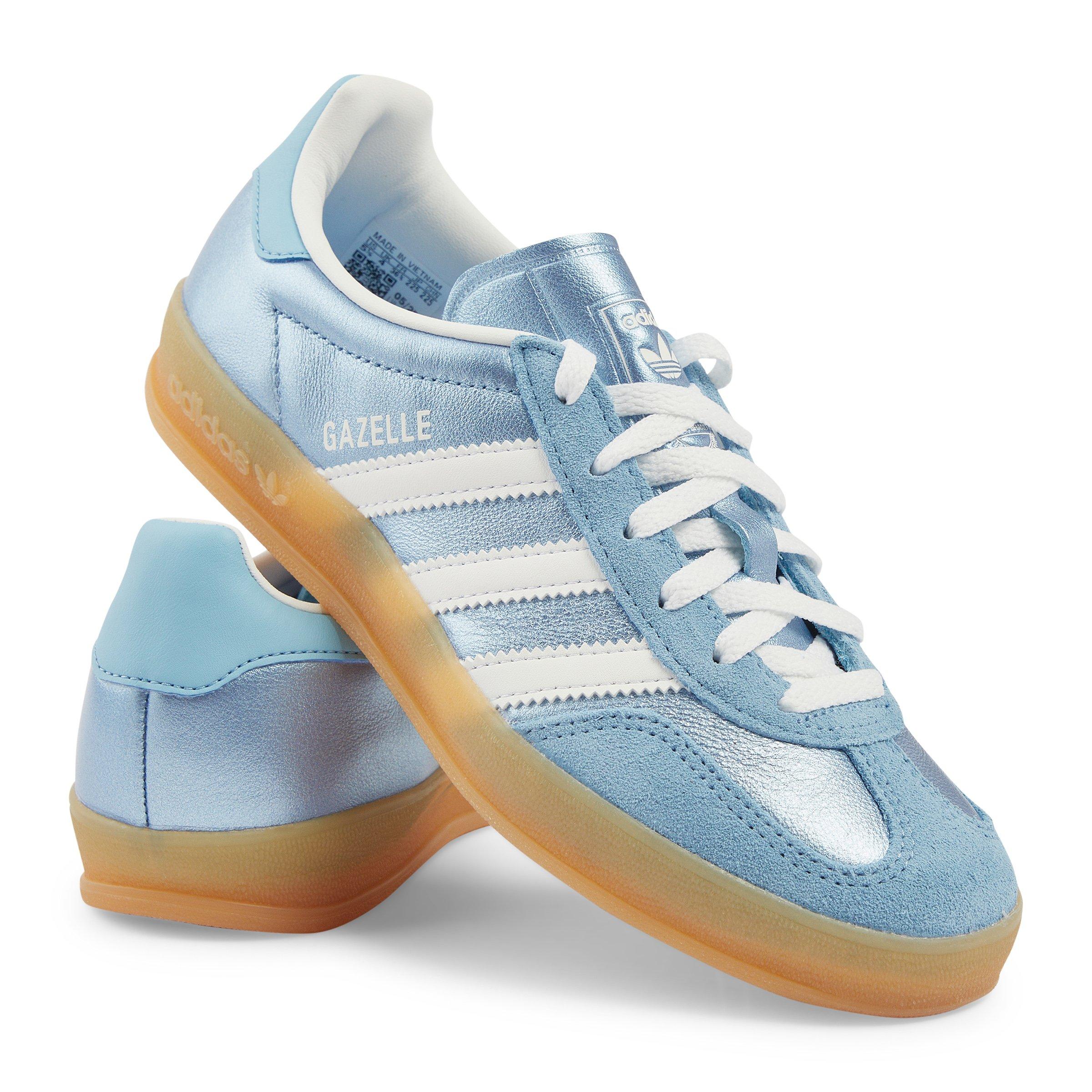 French Blue Metallic Gazelle Indoor Sneakers (3235879) | Adidas