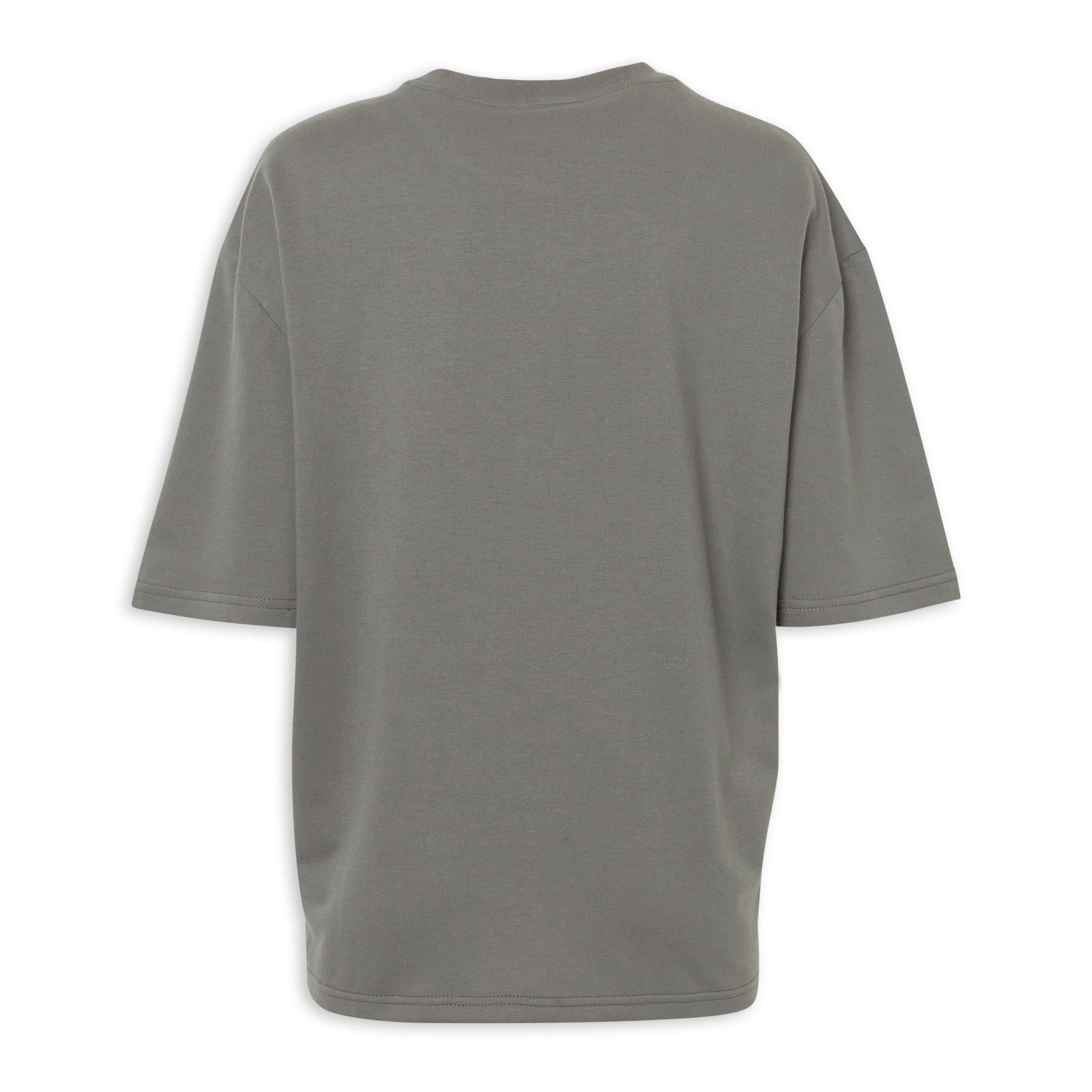Grey Oversized Graphic T-Shirt (3235974) | Identity X Sync