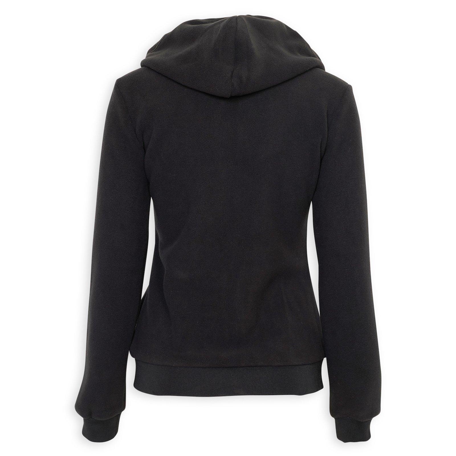 Black Bonded Funnel Hoodie Jacket (3235996) | Identity