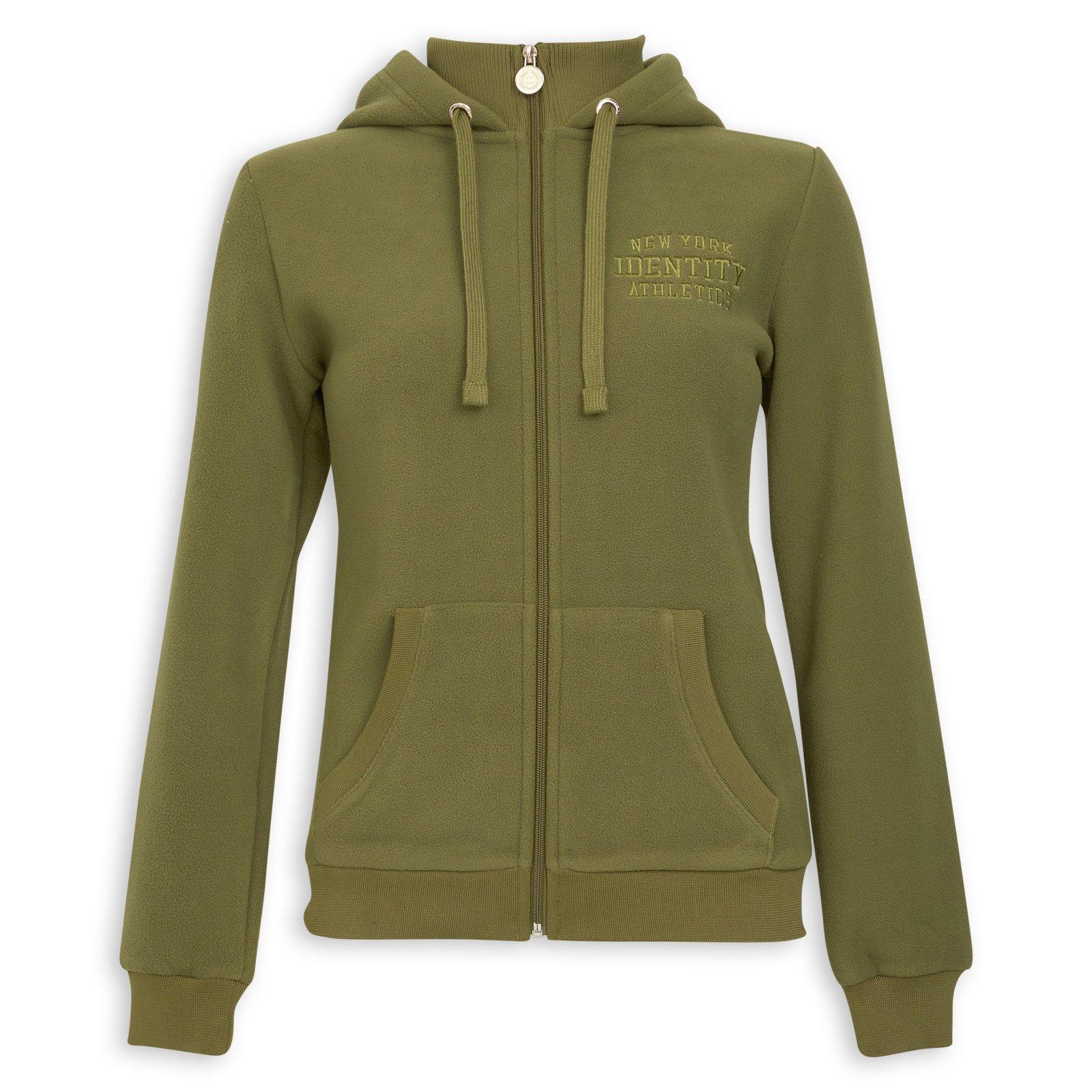 Green Bonded Funnel Jacket Hoodie (3235997) | Identity