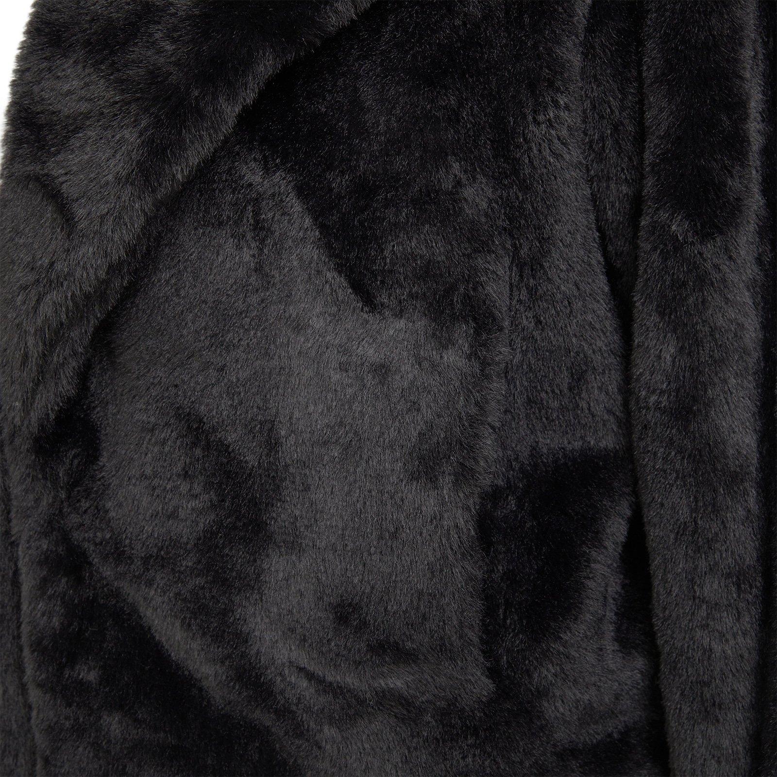 Black Faux Fur Jacket (3236113) | Identity