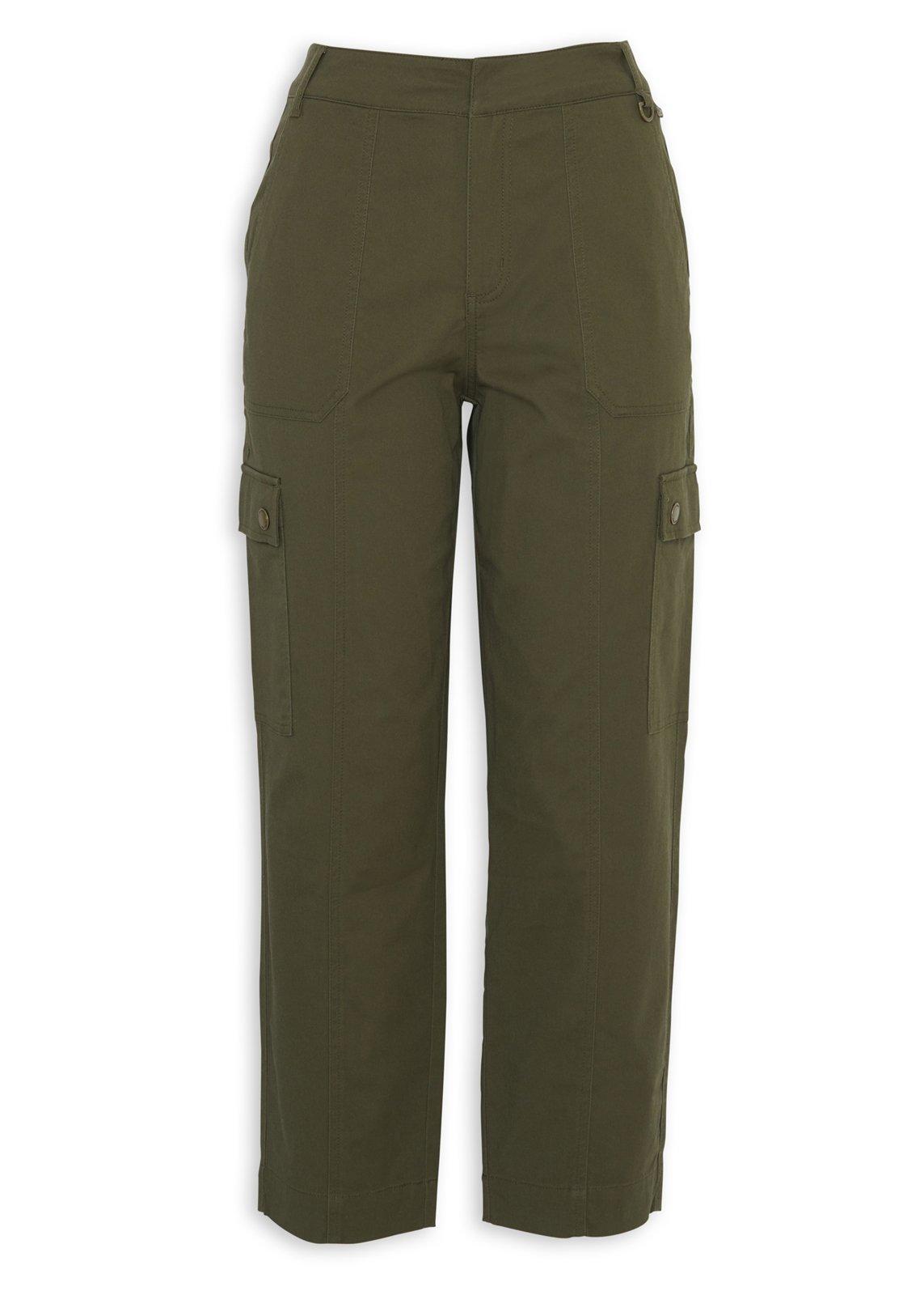 High-Waisted Olive Green Cargo Pants (3236147) | Daniel Hechter