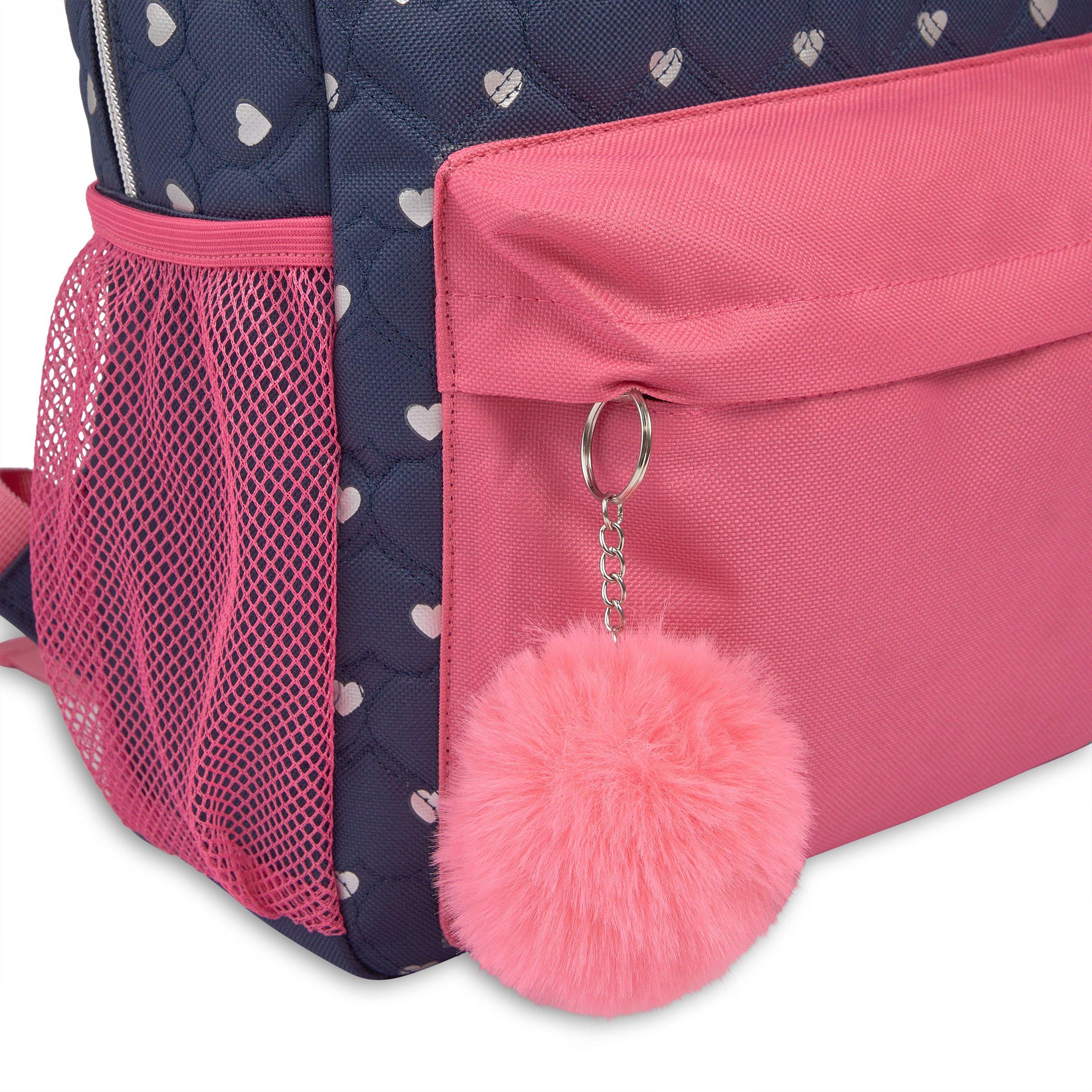 Girls Large Navy and Pink Backpack (3236338) | Identity