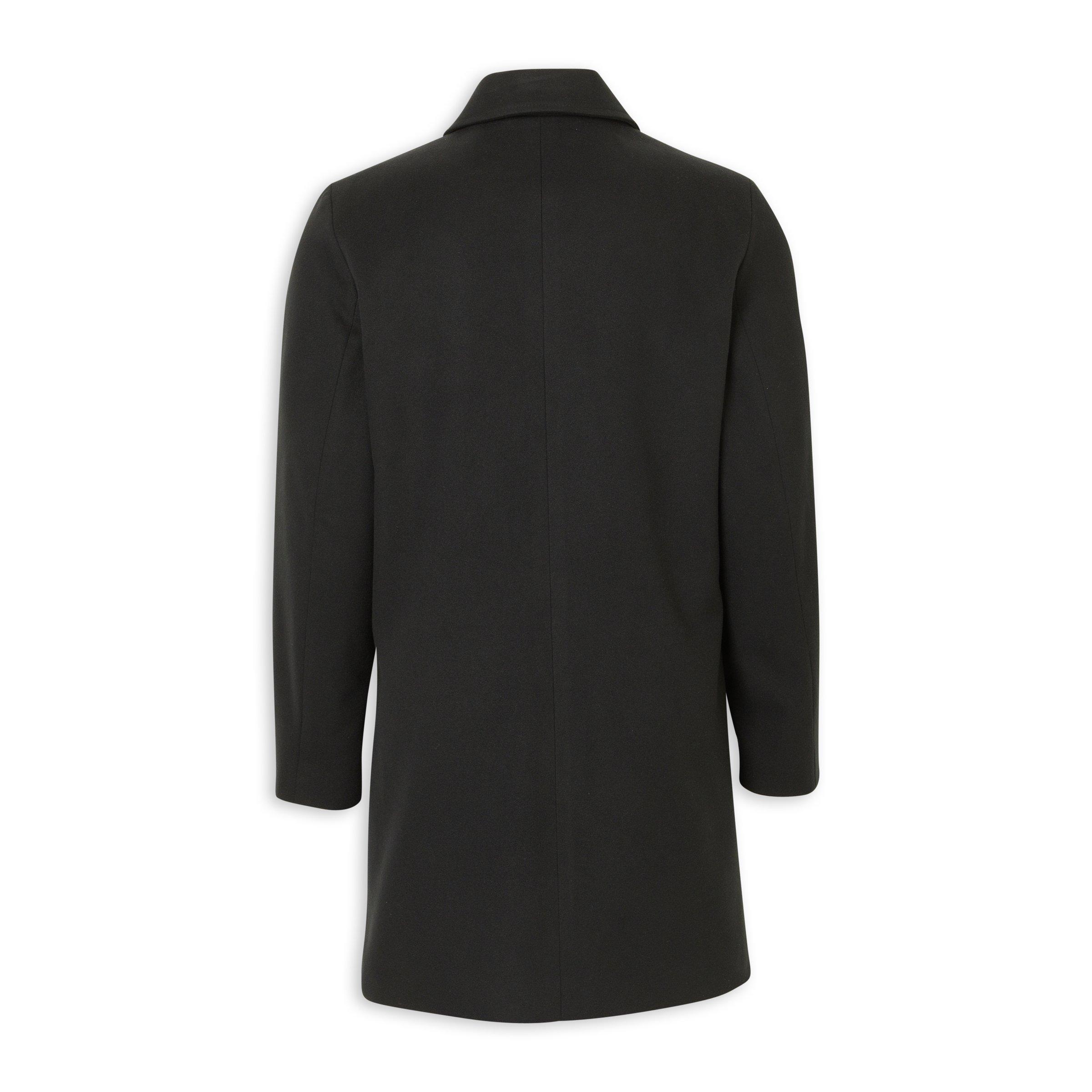 Black Melton Trench Coat (3236446) | Identity